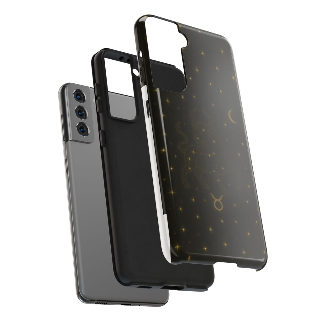 Taurus Constellation Tough Phone Case — Gold Zodiac Bull Phone Case