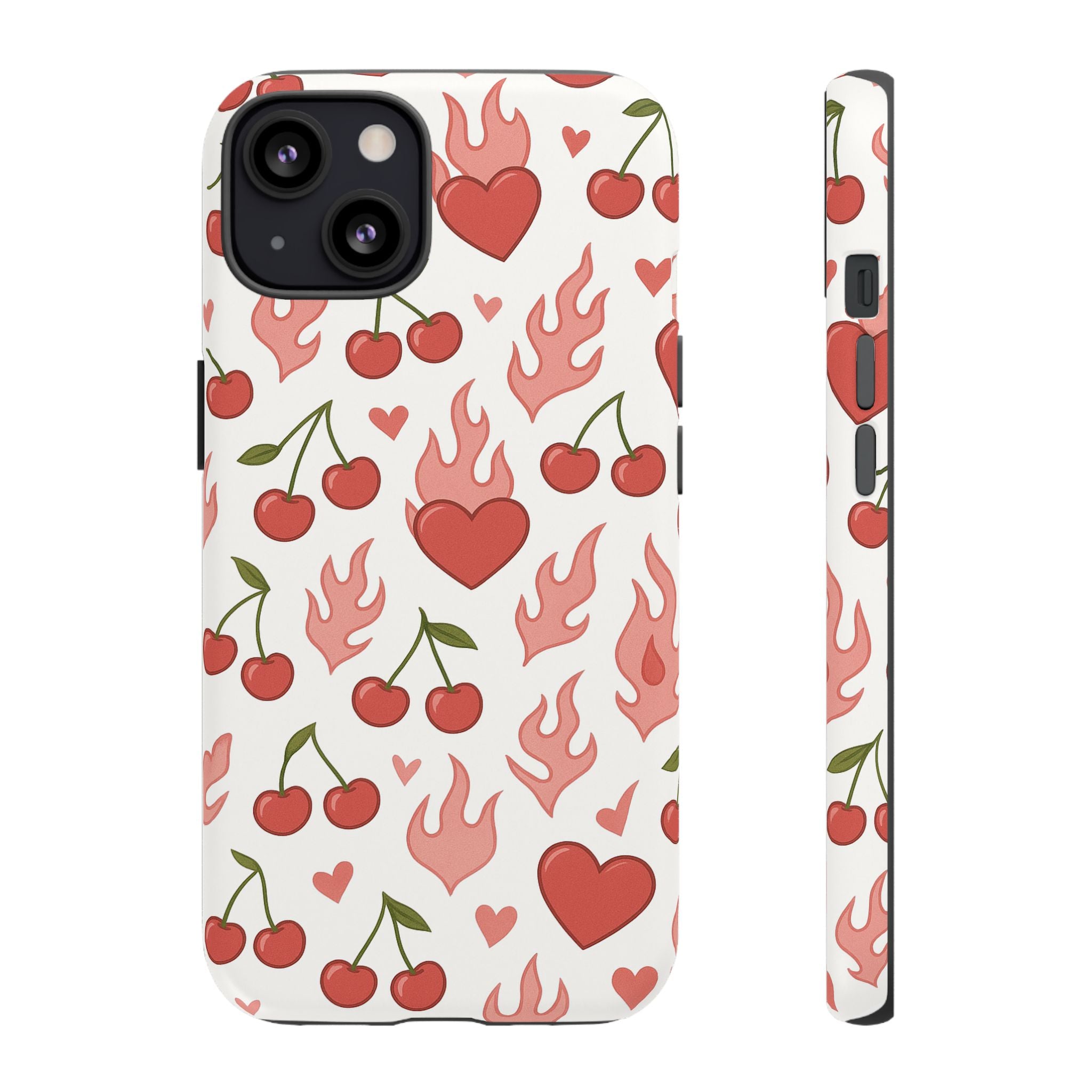 Pink Flaming Heart Phone Case