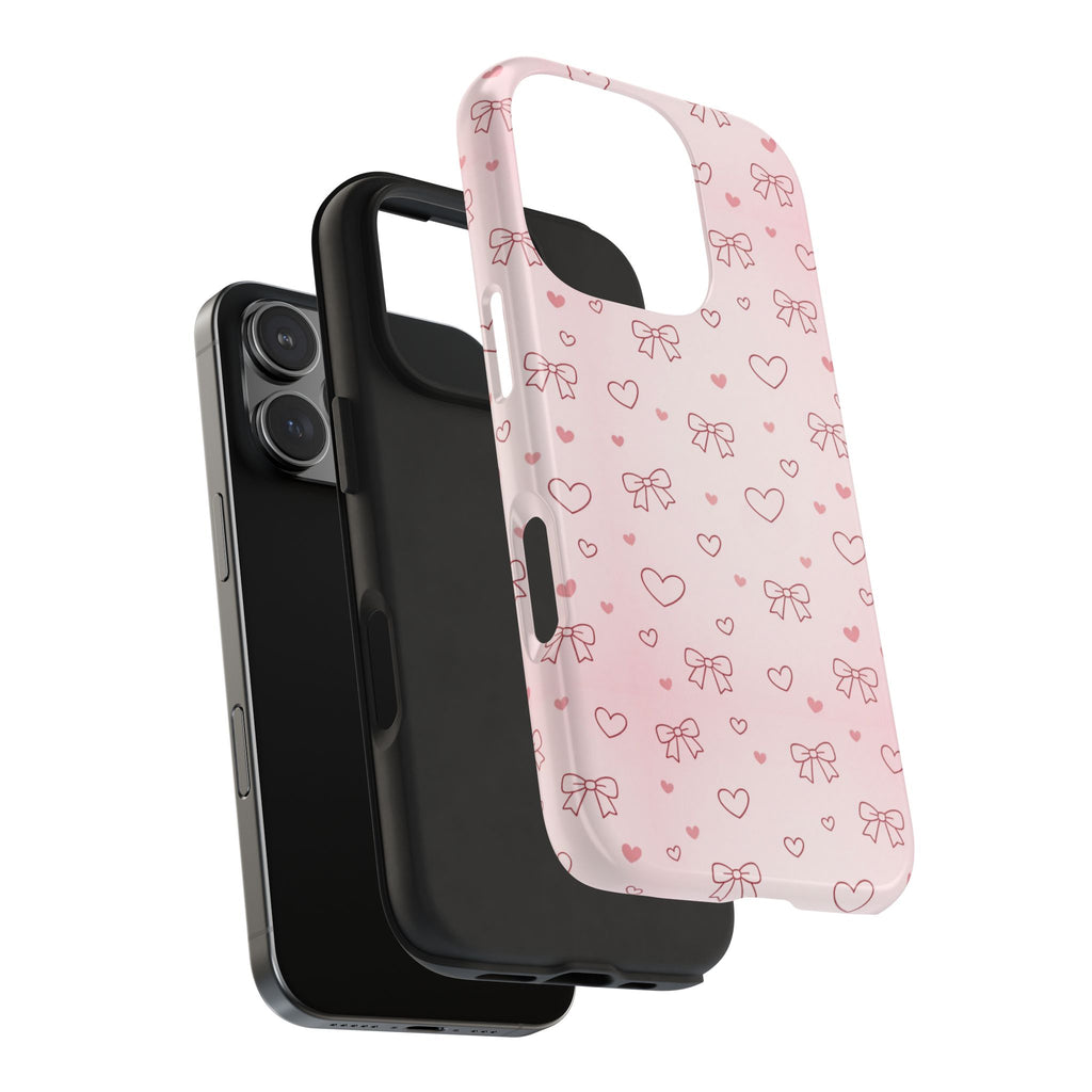 Pink Hearts & Bows Phone Case