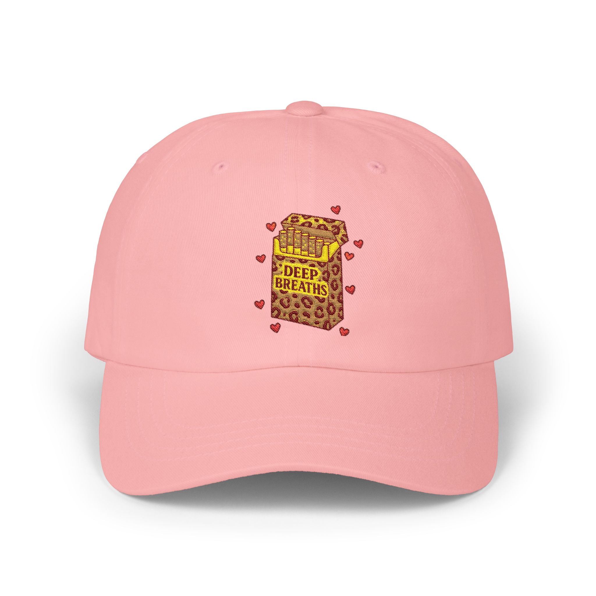 'Deep Breaths Leopard Cigarettes Graphic Dad Cap