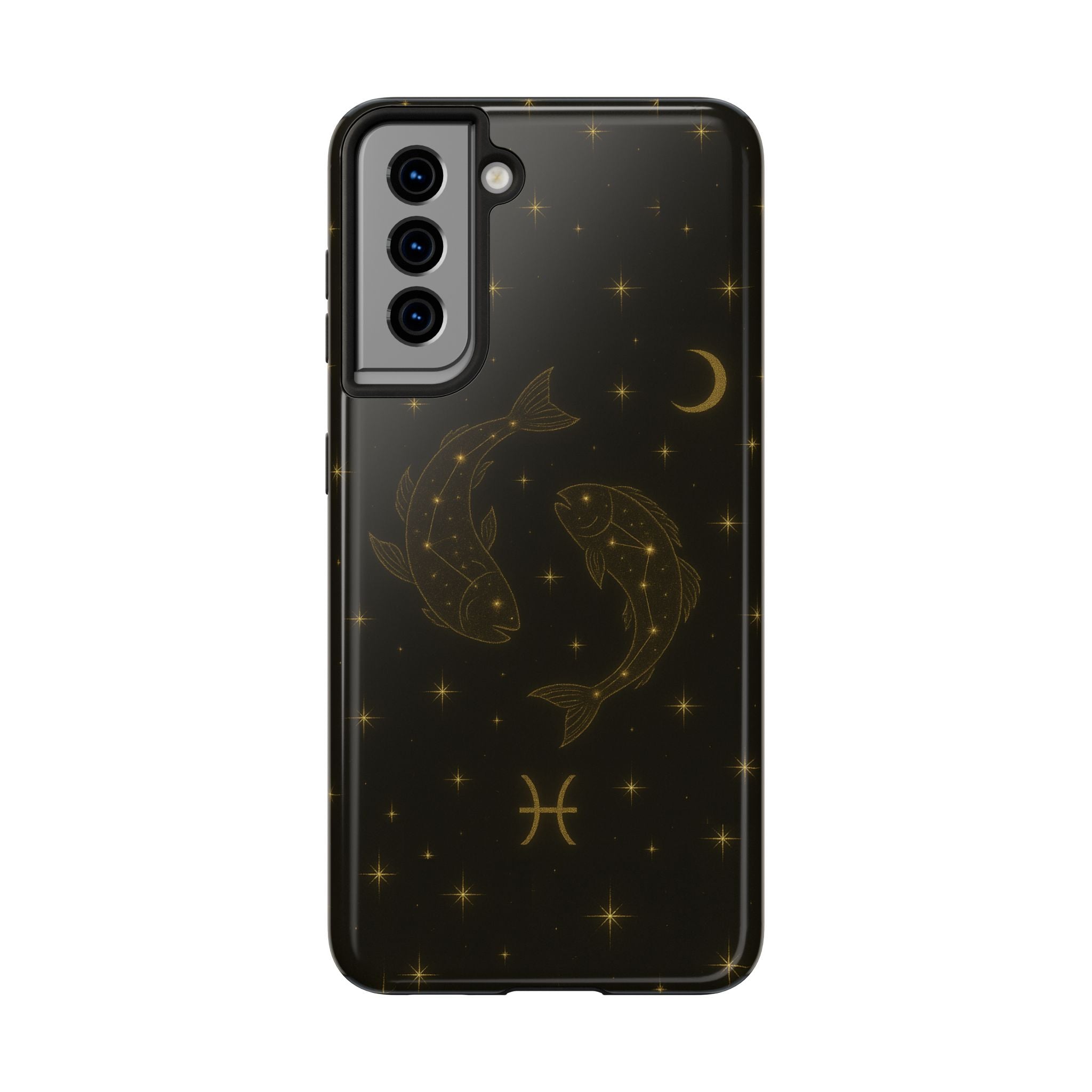 Pisces Zodiac Tough Phone Case — Gold Koi Constellation Design