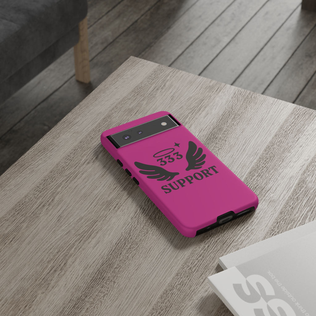 Black & Pink 333 Support Phone Case