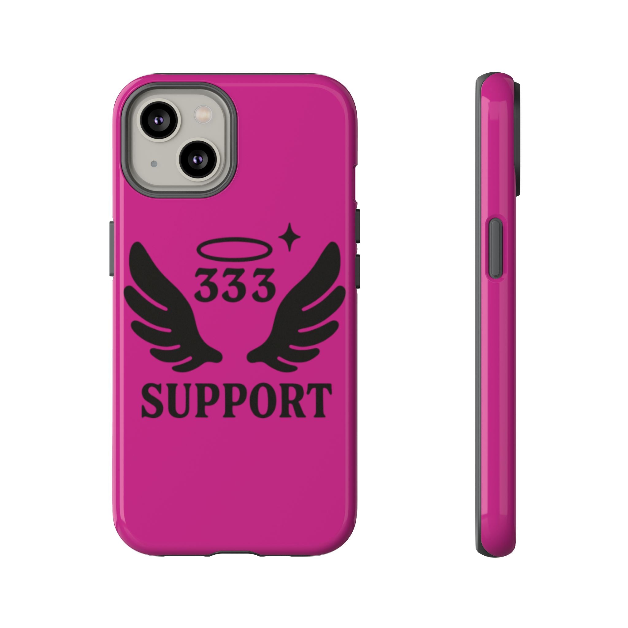 Black & Pink 333 Support Phone Case