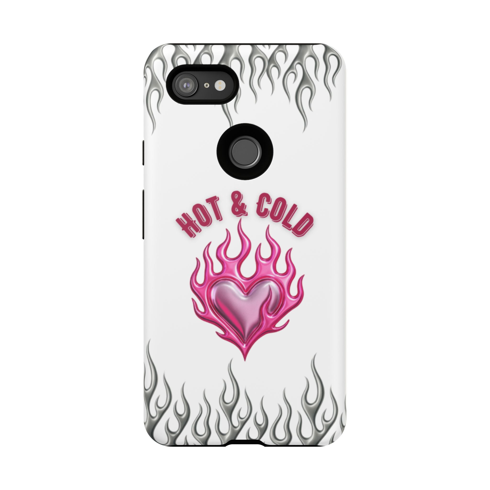 Hot & Cold Pink Flame Tough Phone Case