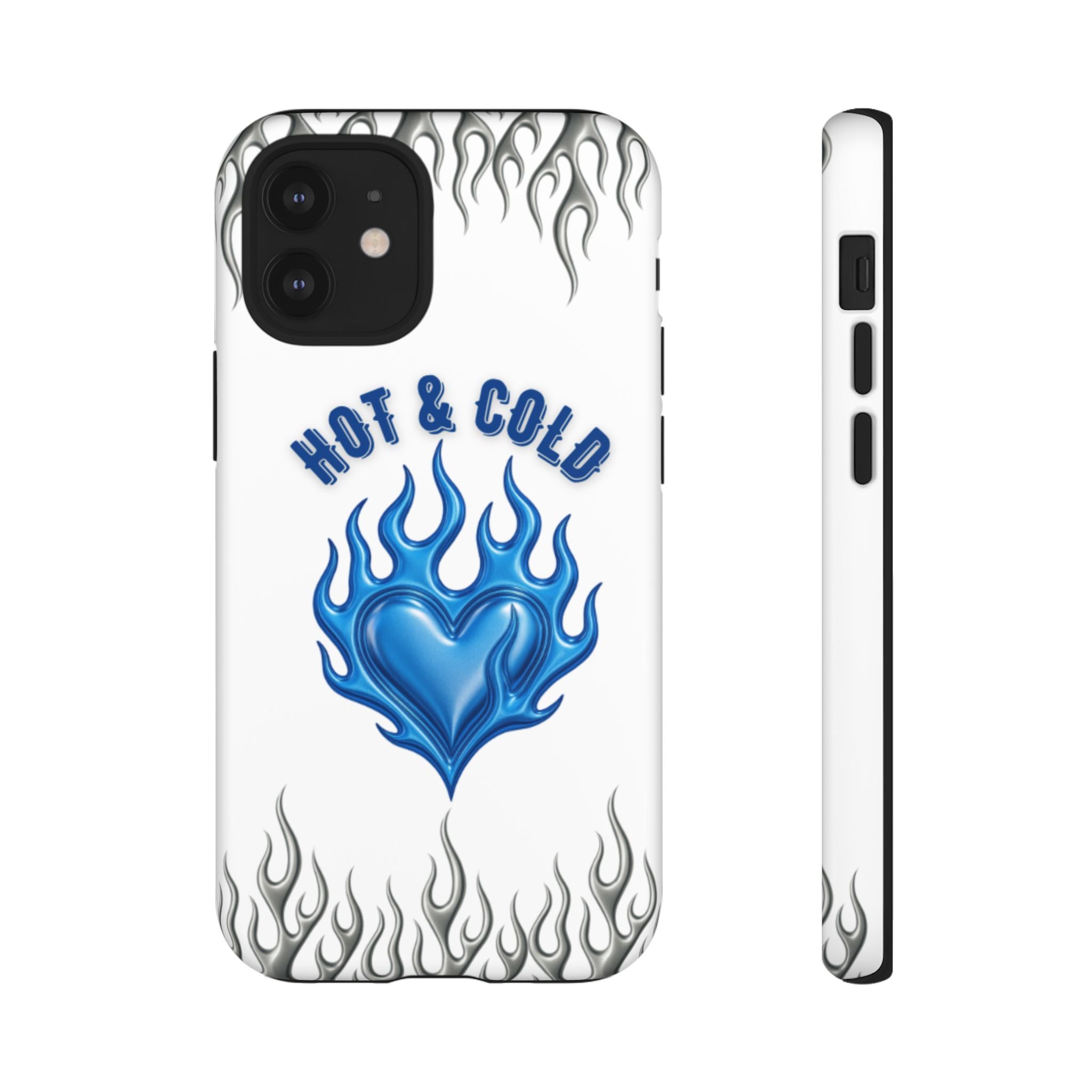 Hot & Cold Blue Flame Heart Phone Case