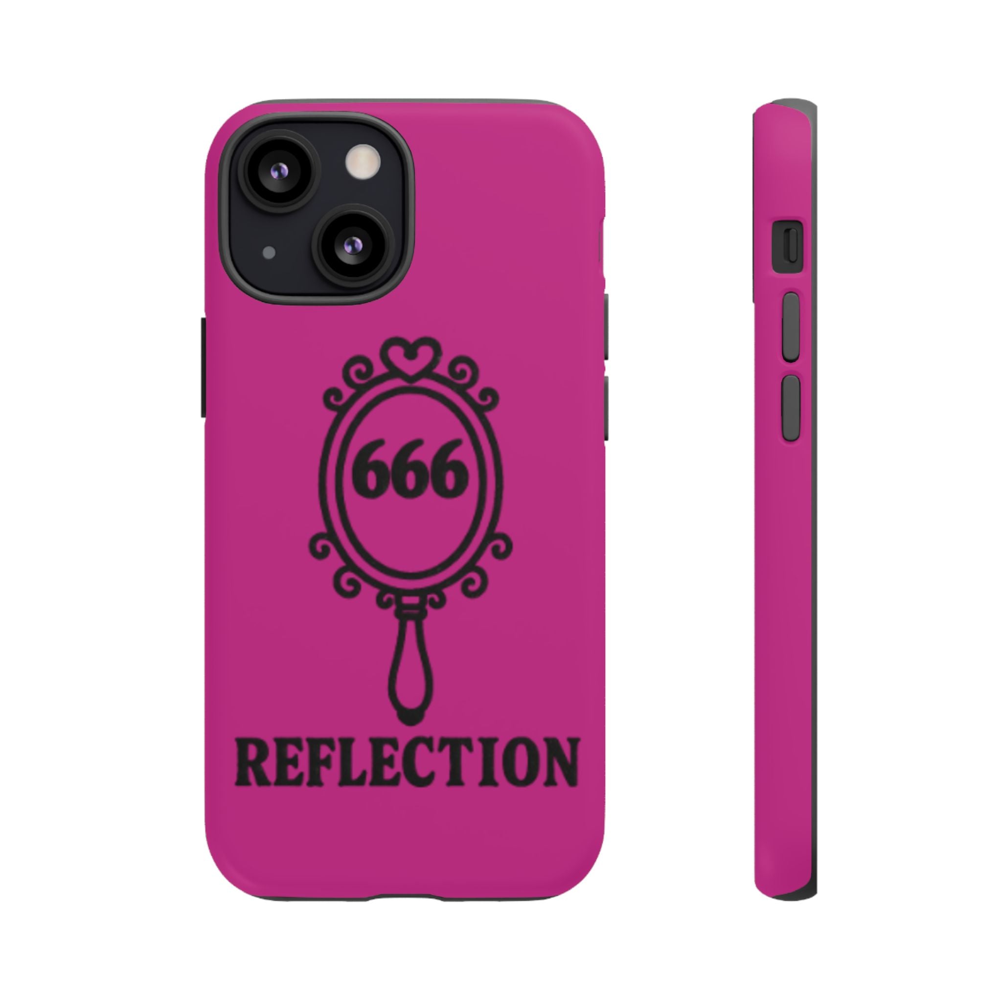 Black & Pink 666 Reflection Phone Case