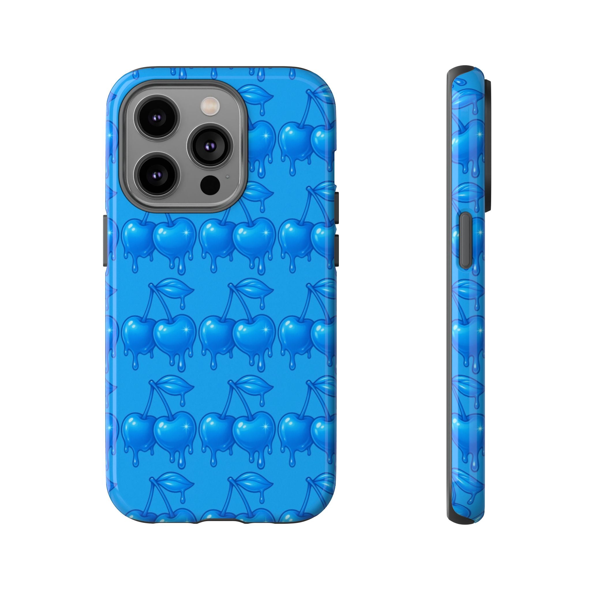 Blue Dripping Cherry Tough Phone Case