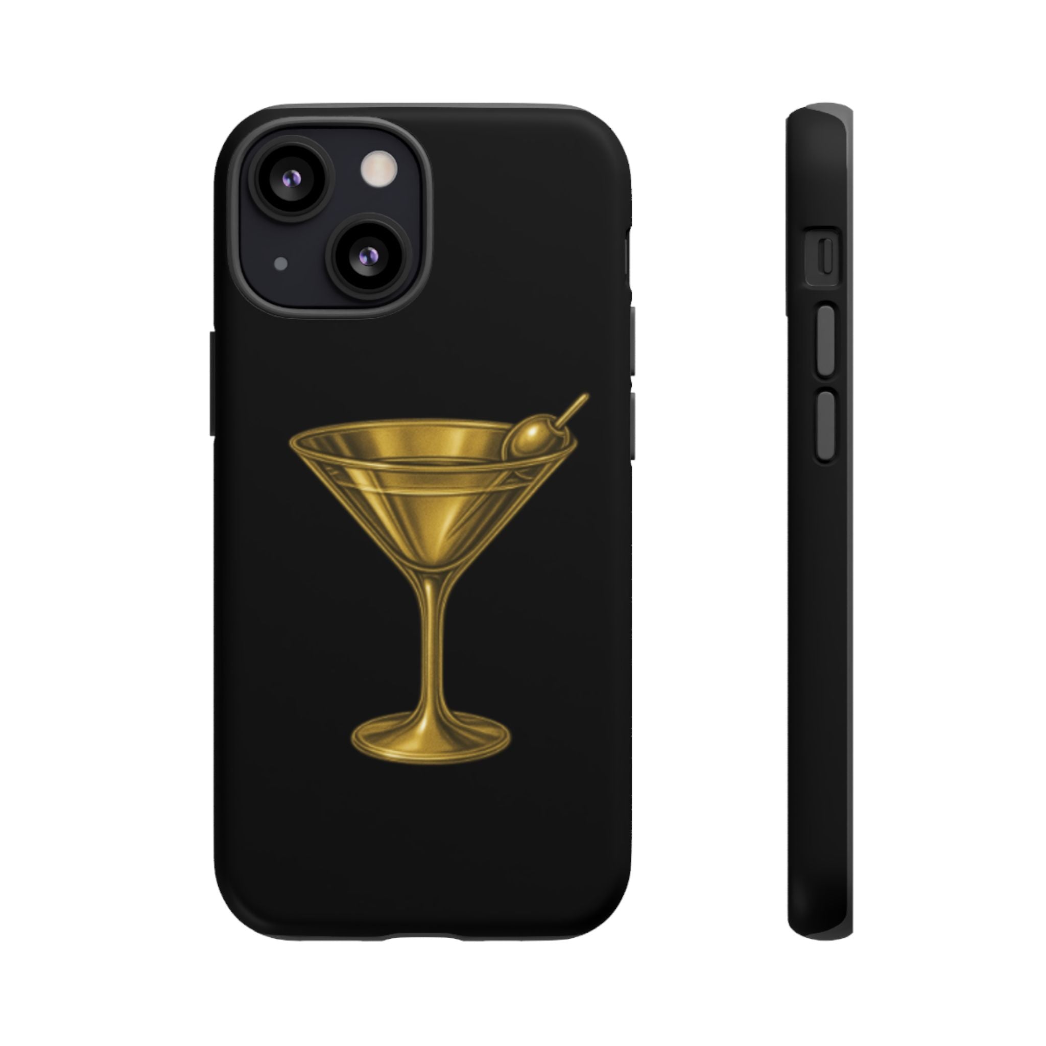 Gold Martini Tough Case Black