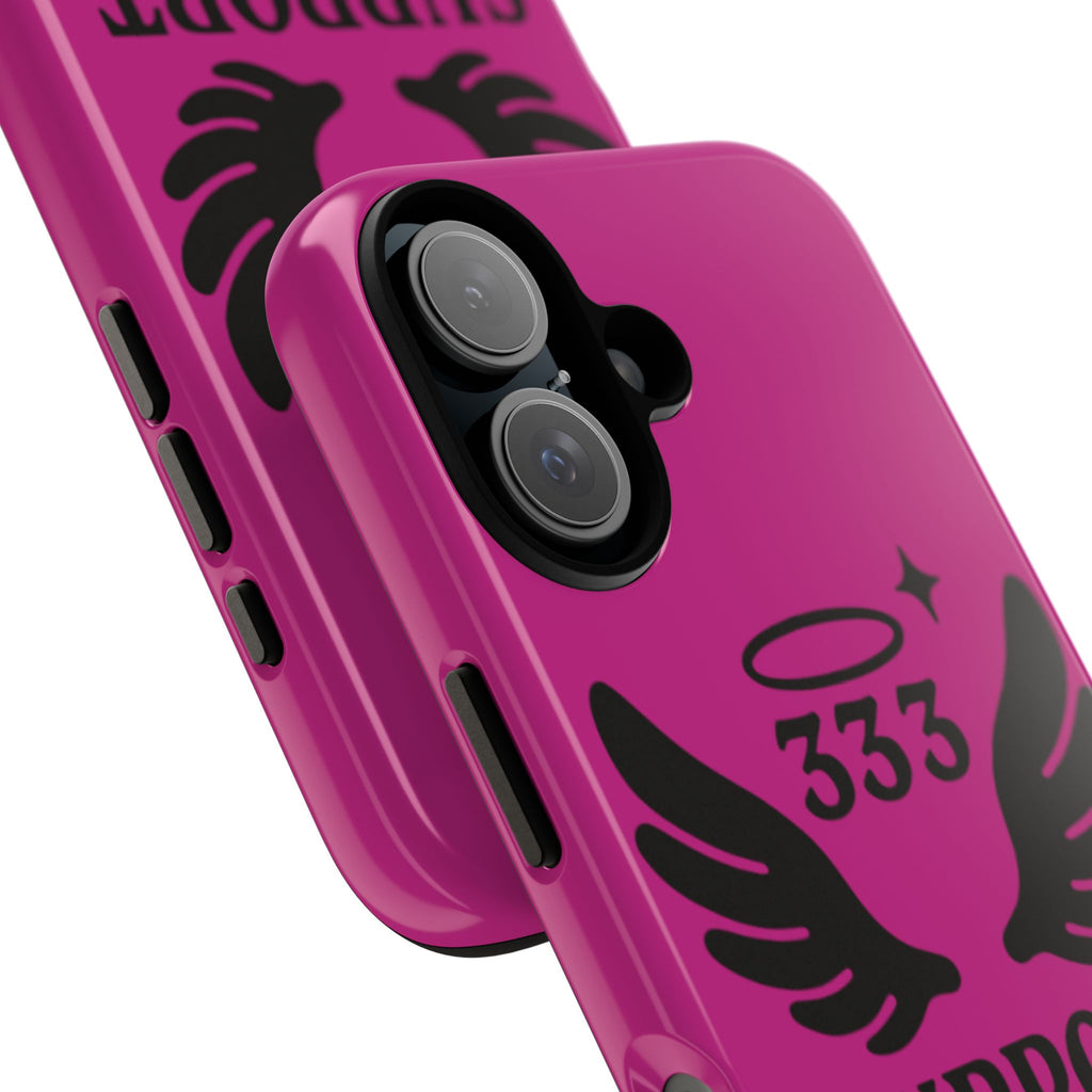 Black & Pink 333 Support Phone Case
