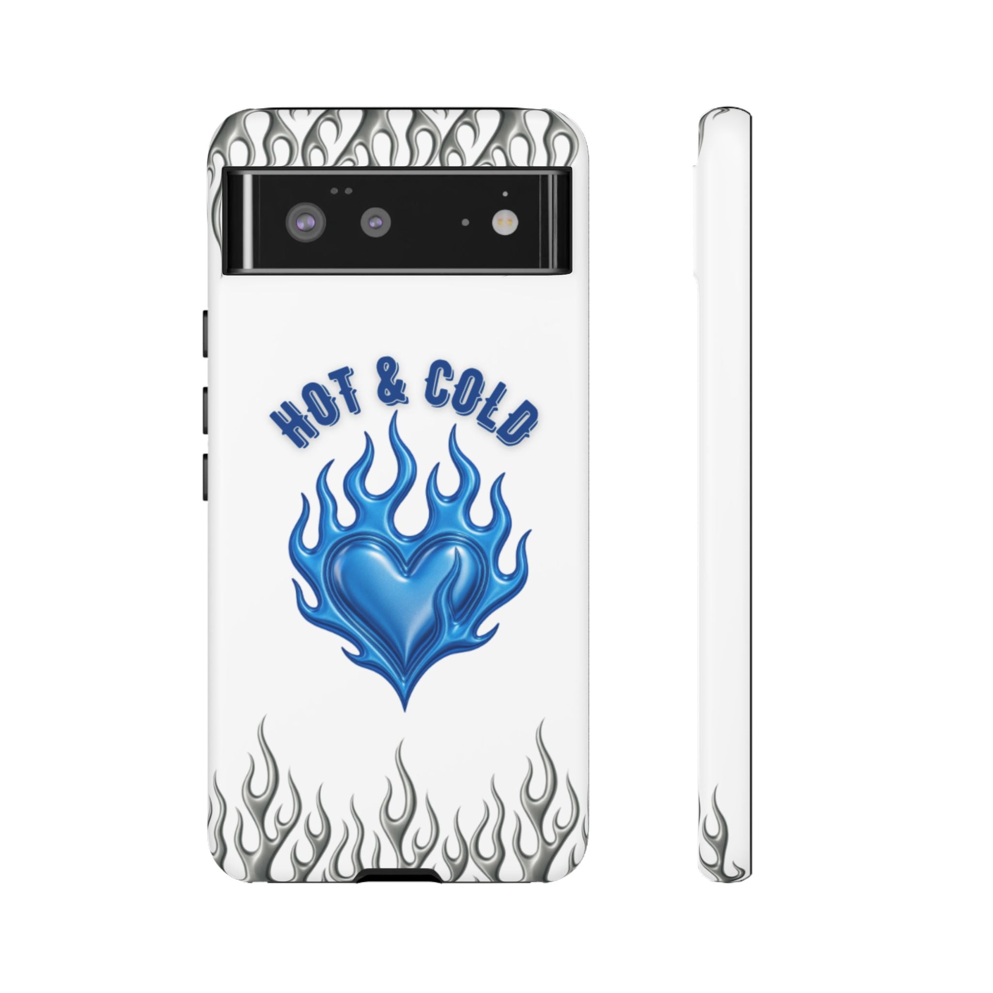 Hot & Cold Blue Flame Heart Phone Case