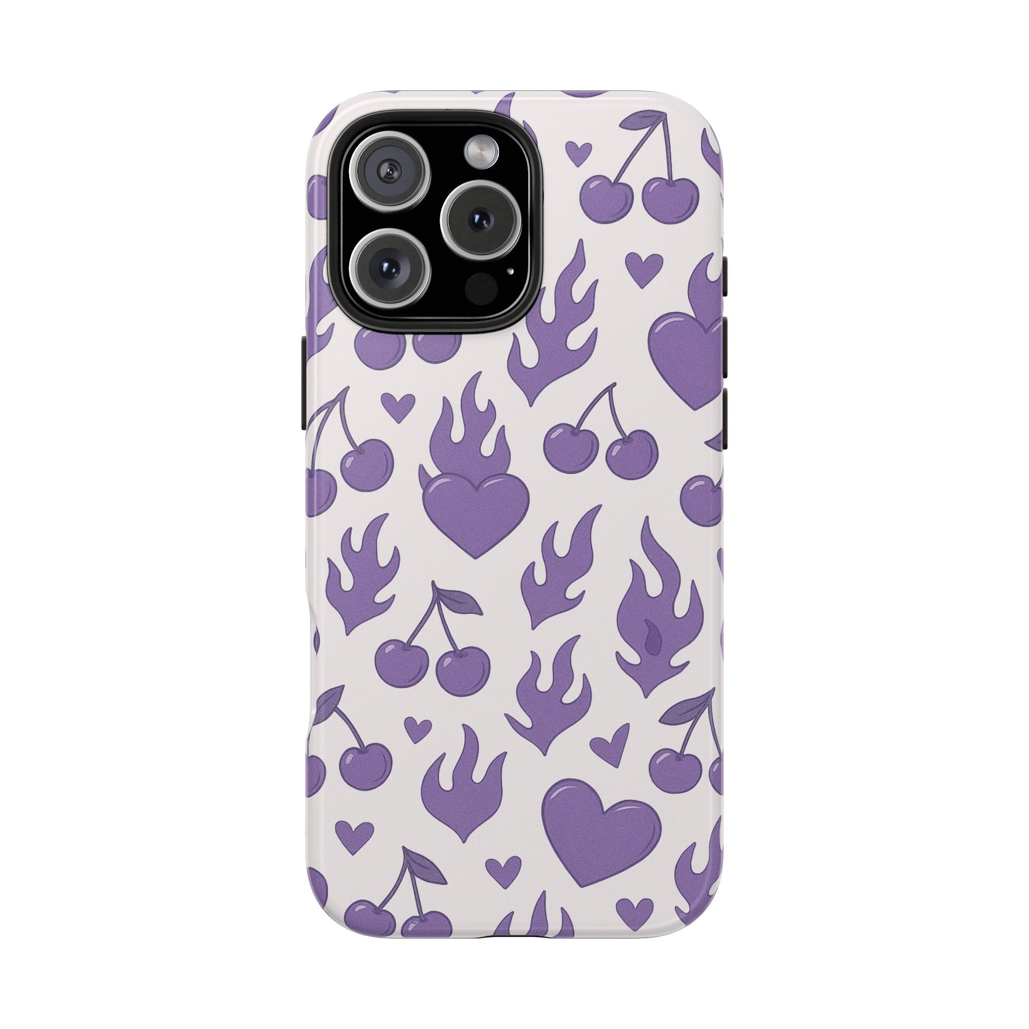 Purple Flaming Heart Phone Case