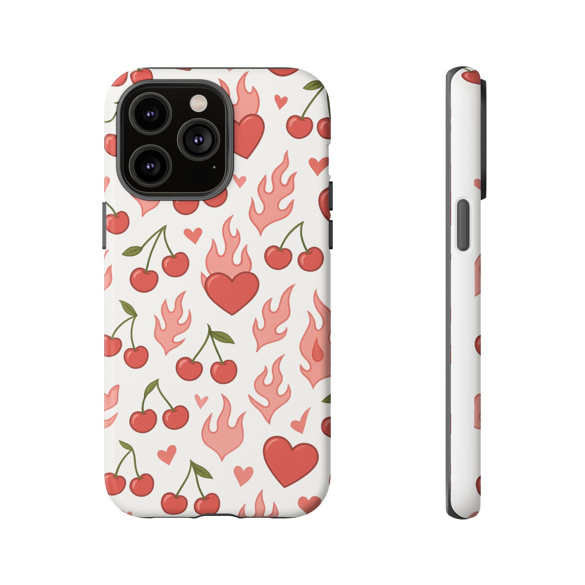 Pink Flaming Heart Phone Case