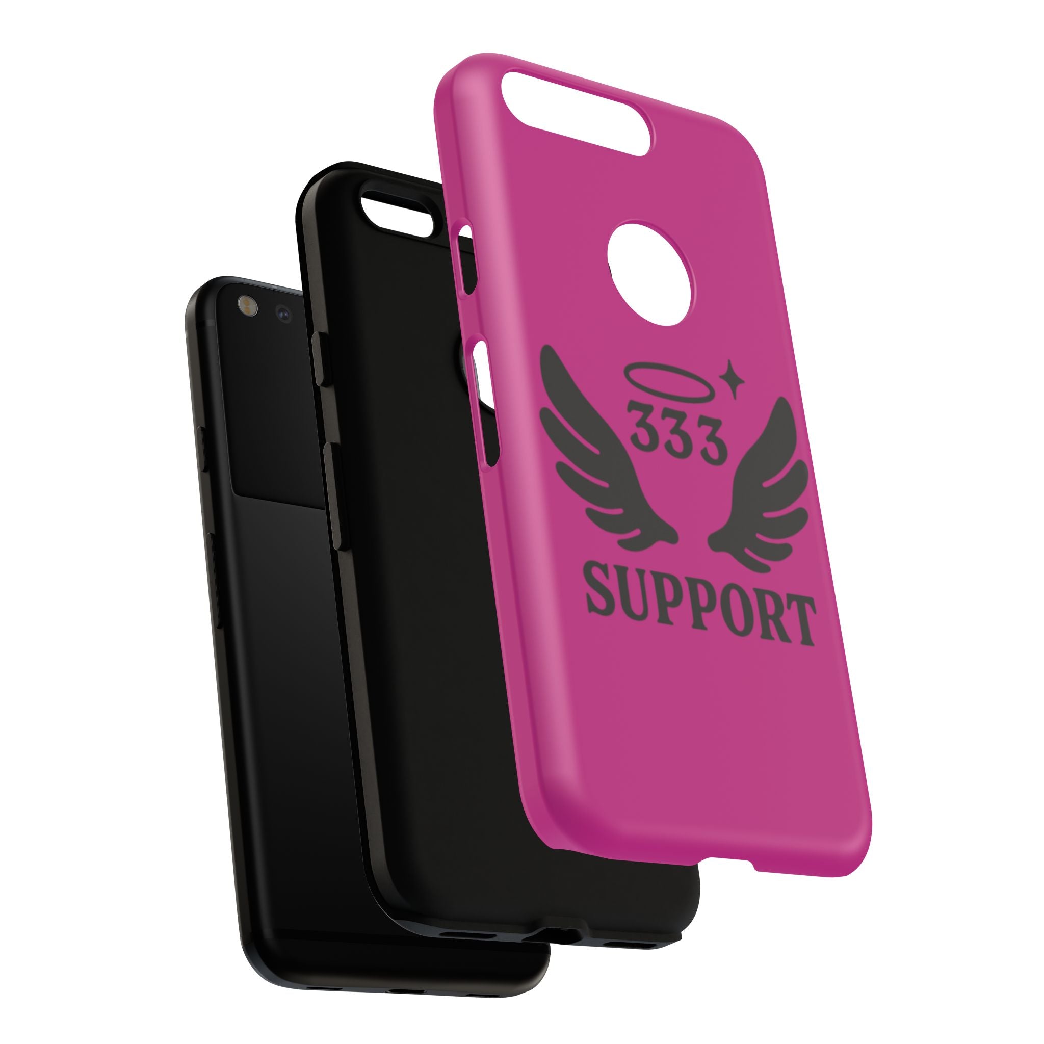 Black & Pink 333 Support Phone Case