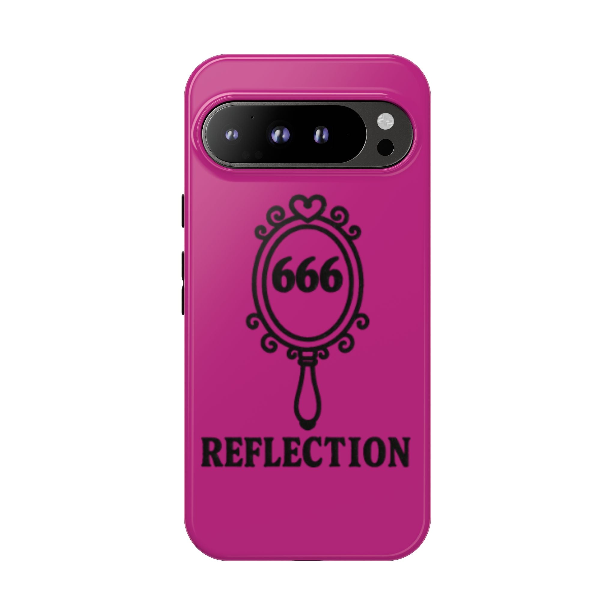 Black & Pink 666 Reflection Phone Case