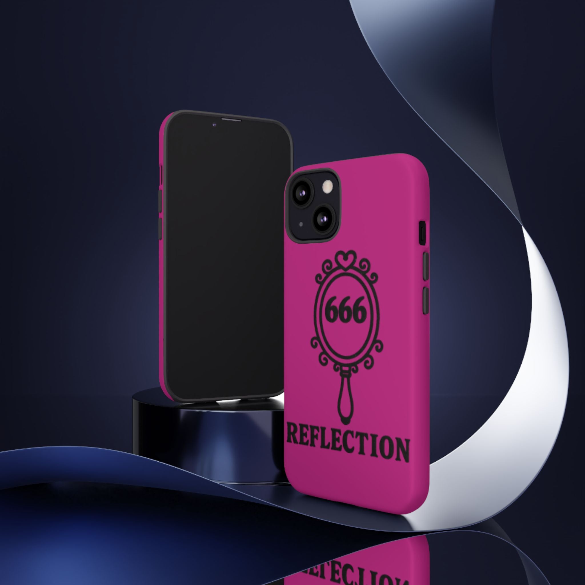 Black & Pink 666 Reflection Phone Case