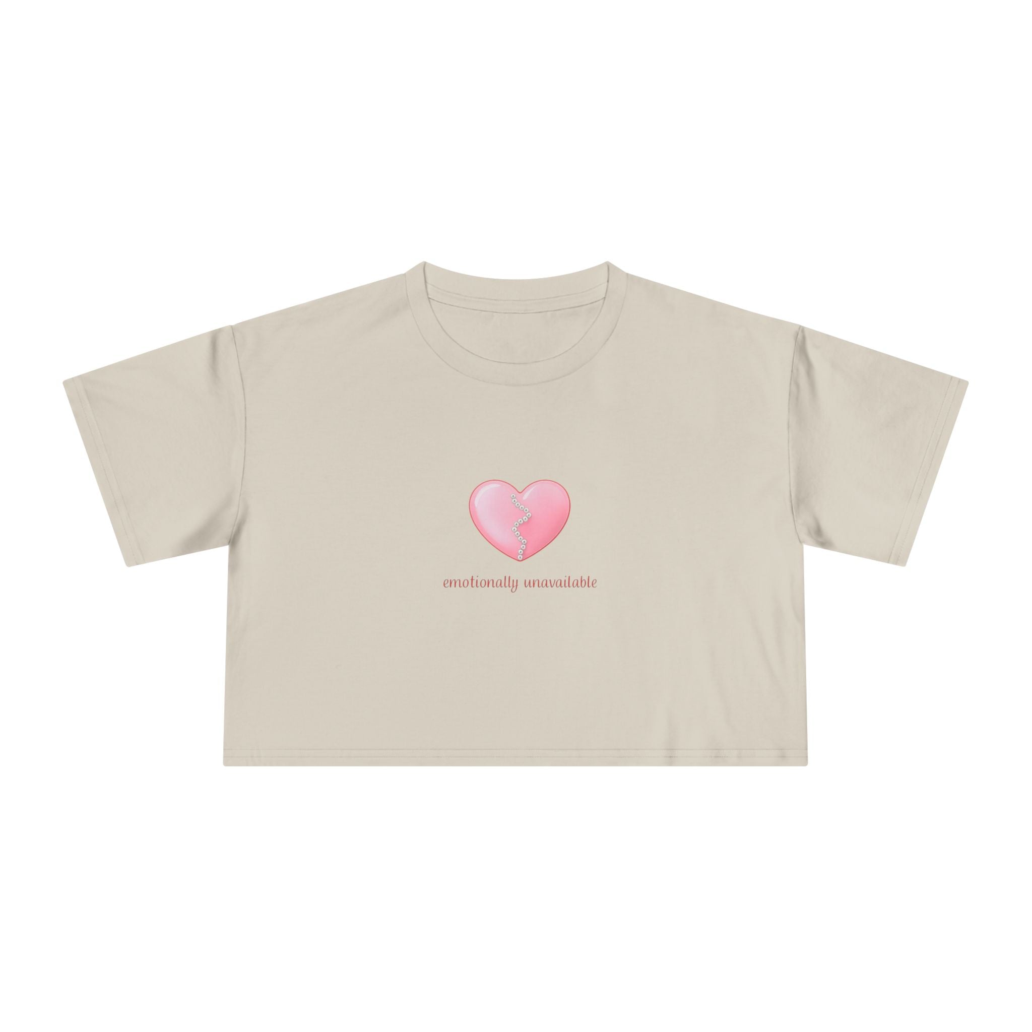 "Emotionally unavailable" Cropped Tee