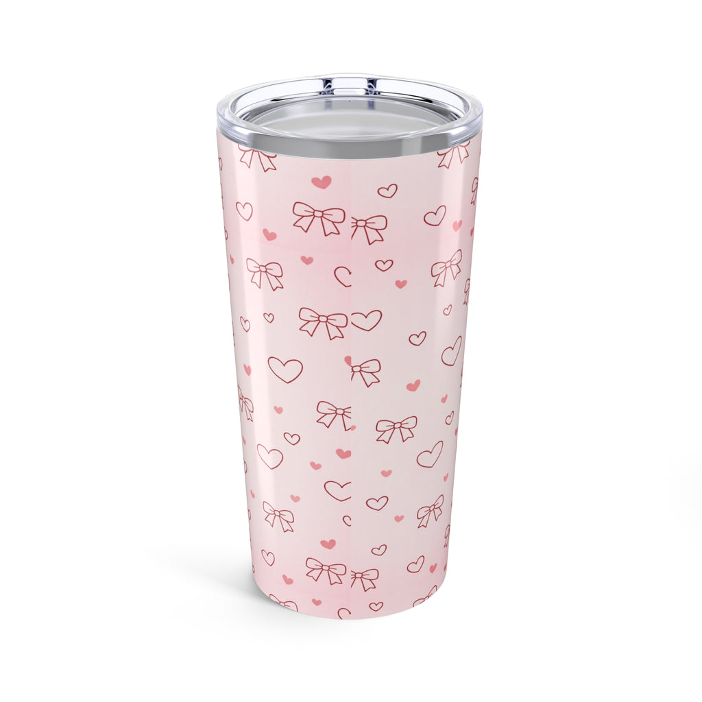 20oz Tumbler Insulated Hearts & Bows