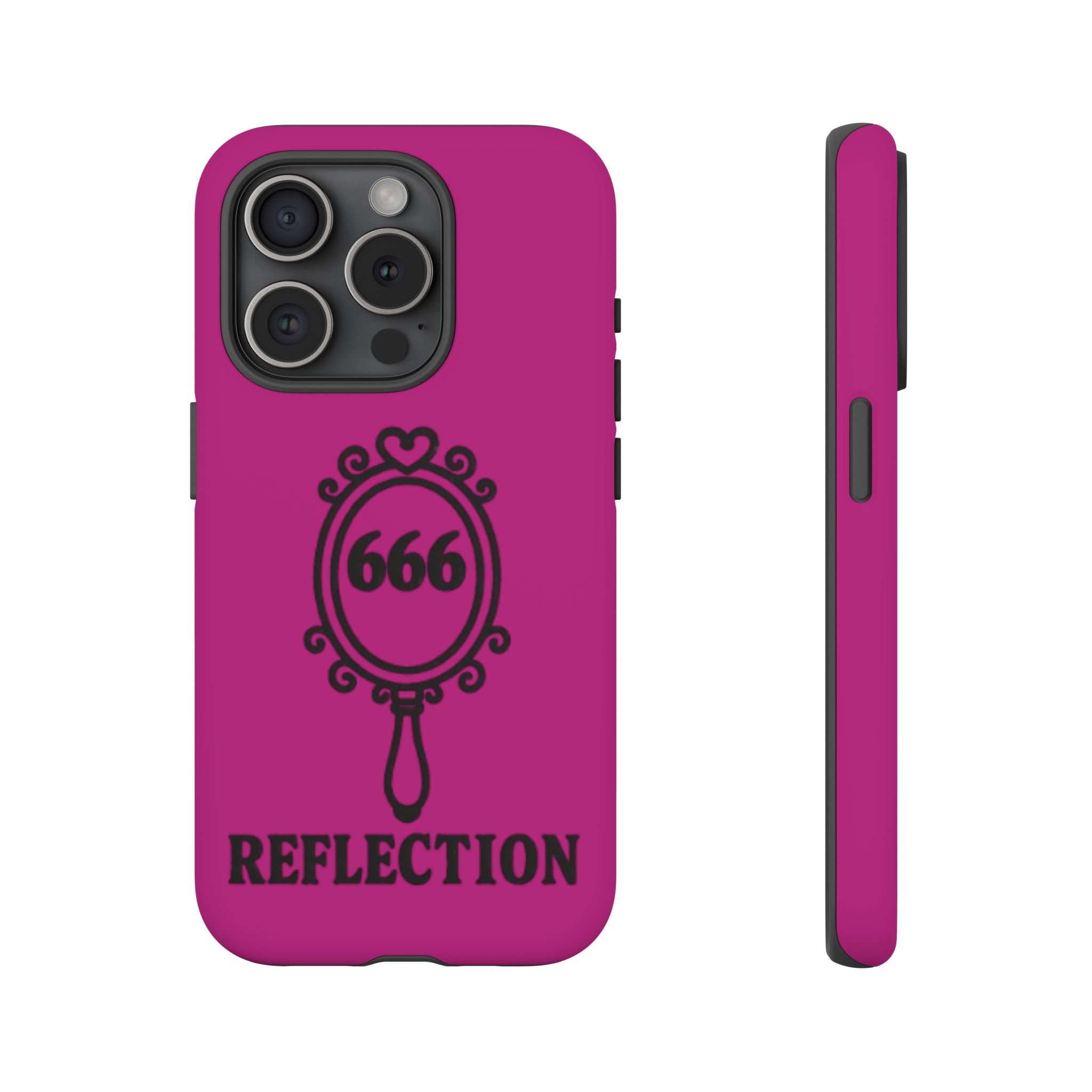 Black & Pink 666 Reflection Phone Case