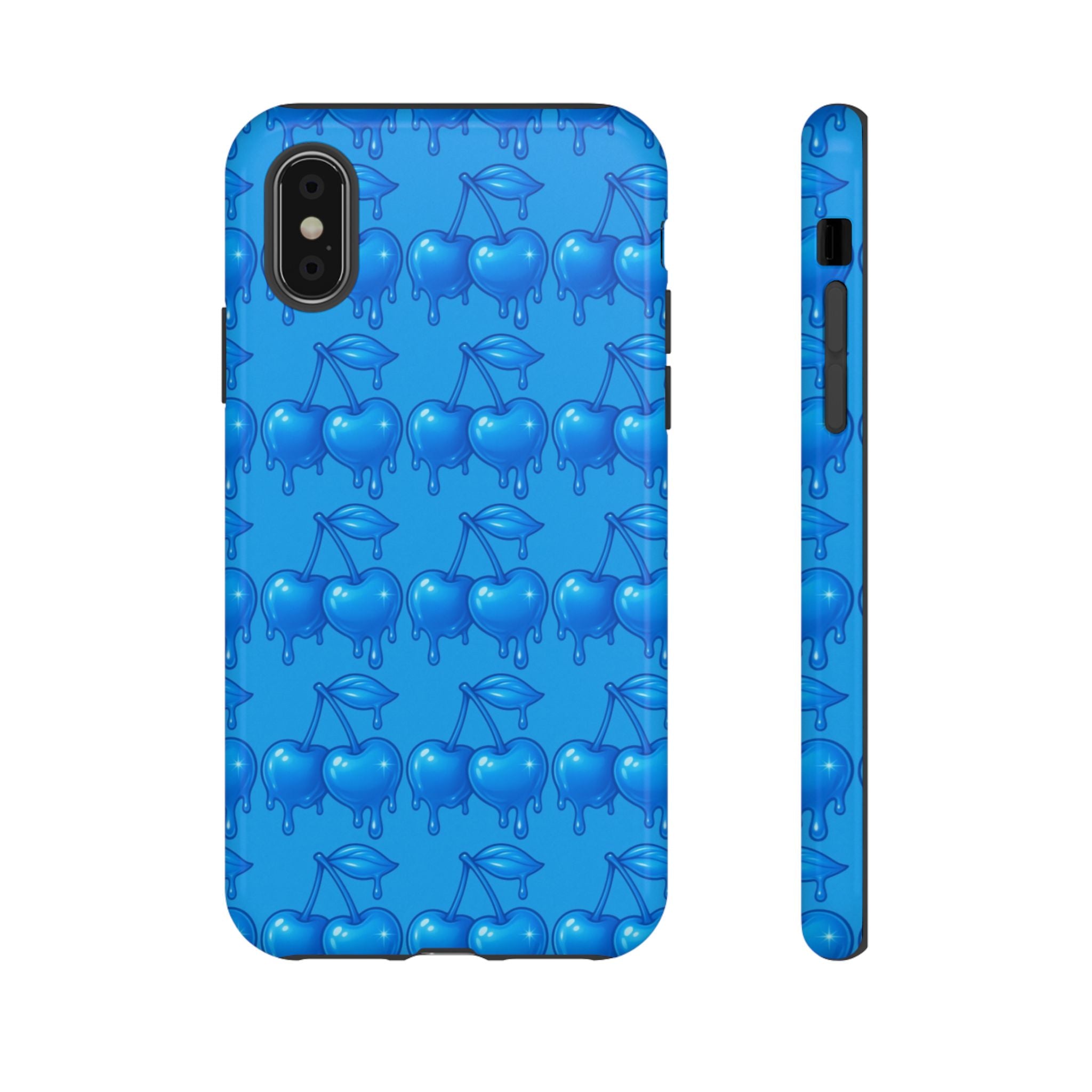 Blue Dripping Cherry Tough Phone Case