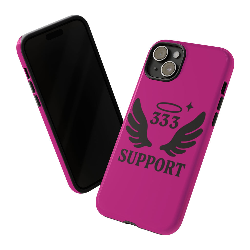 Black & Pink 333 Support Phone Case