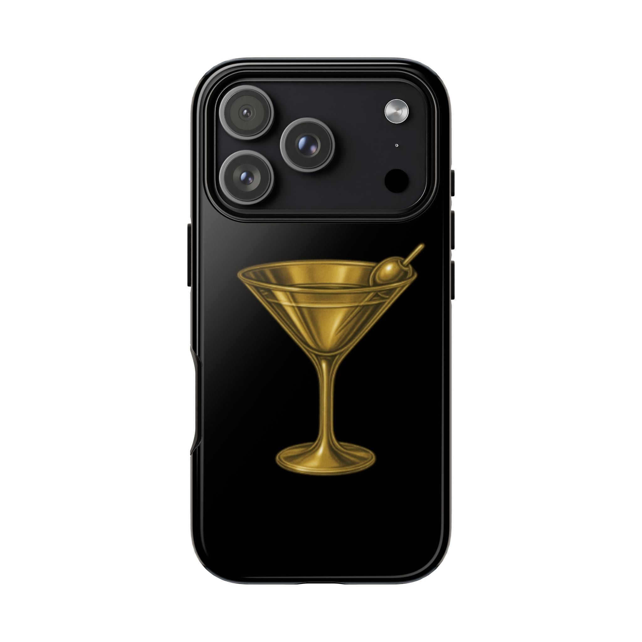 Gold Martini Tough Case Black