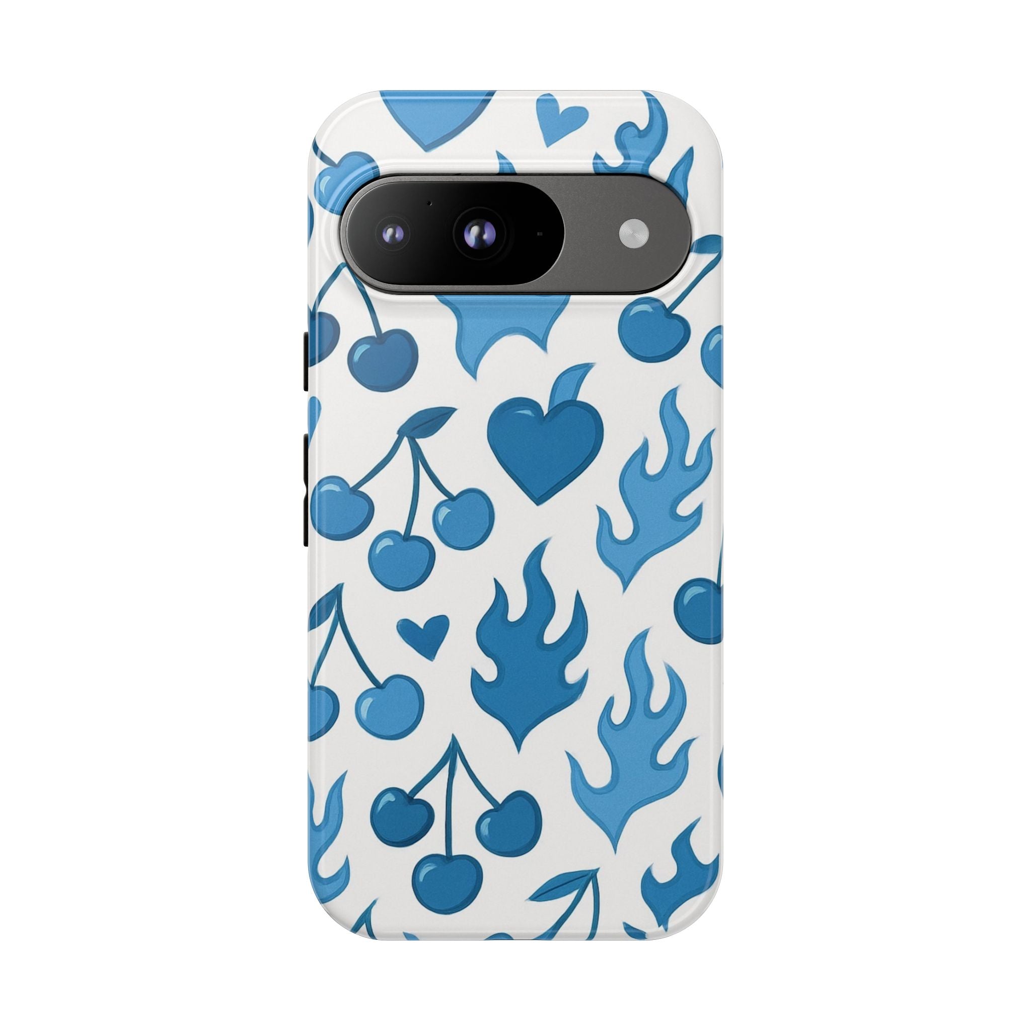 Blue Flaming Heart Phone Case