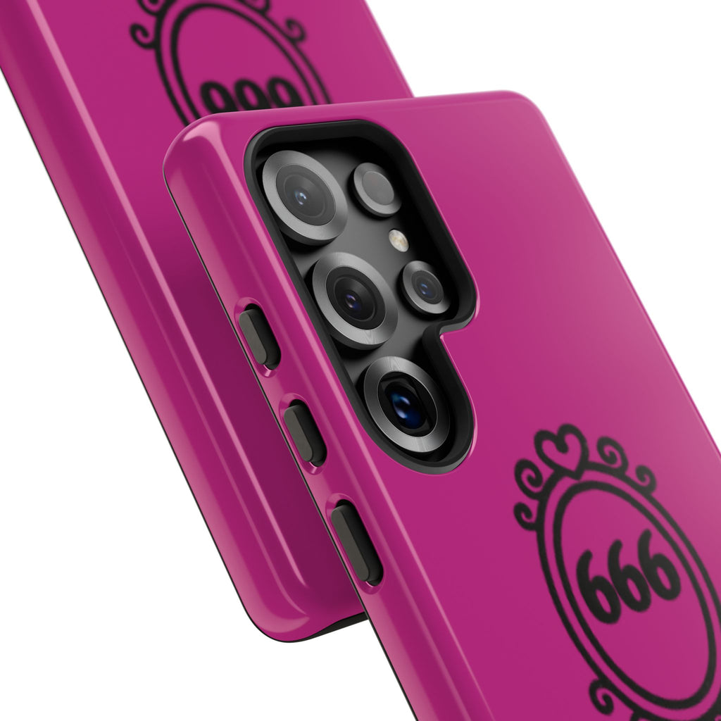Black & Pink 666 Reflection Phone Case