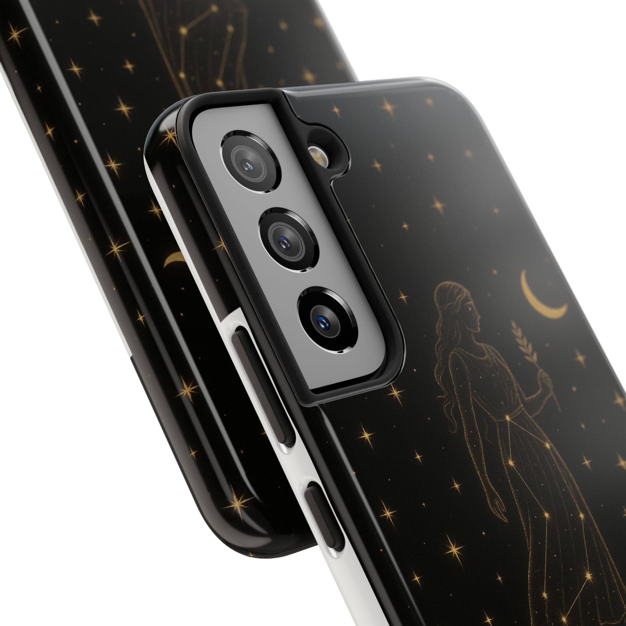 Virgo Tough Phone Case — Gold Constellation Zodiac Design
