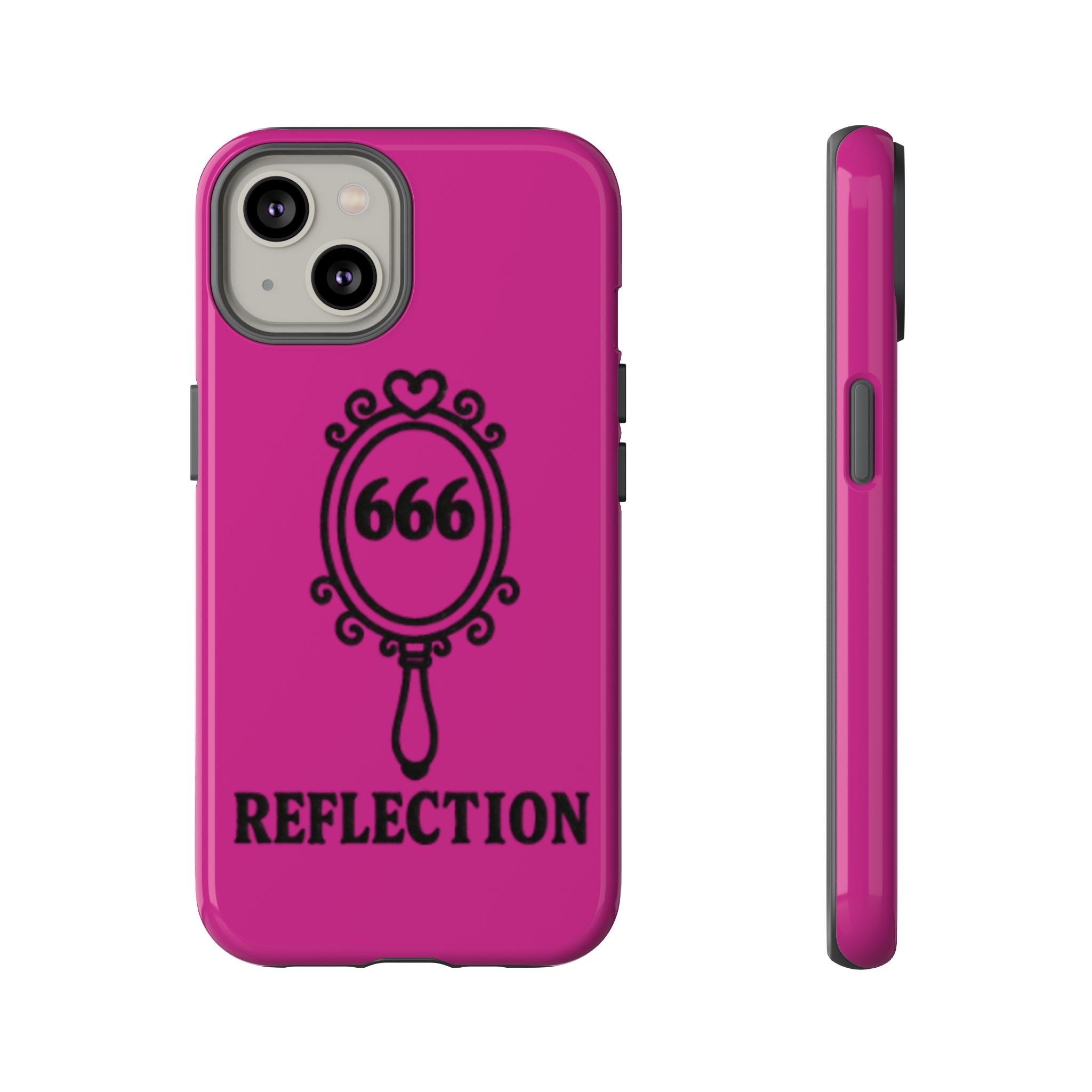 Black & Pink 666 Reflection Phone Case