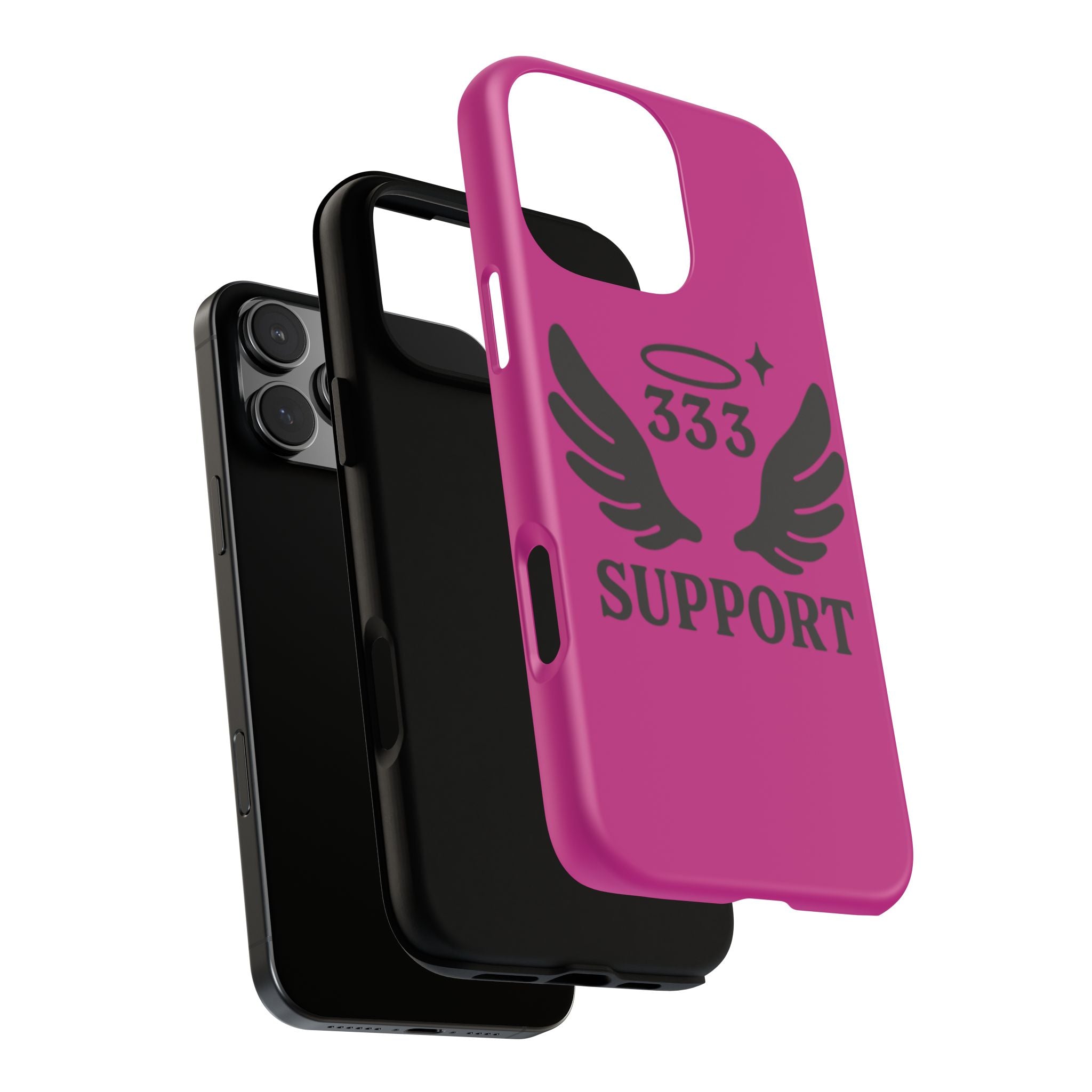 Black & Pink 333 Support Phone Case