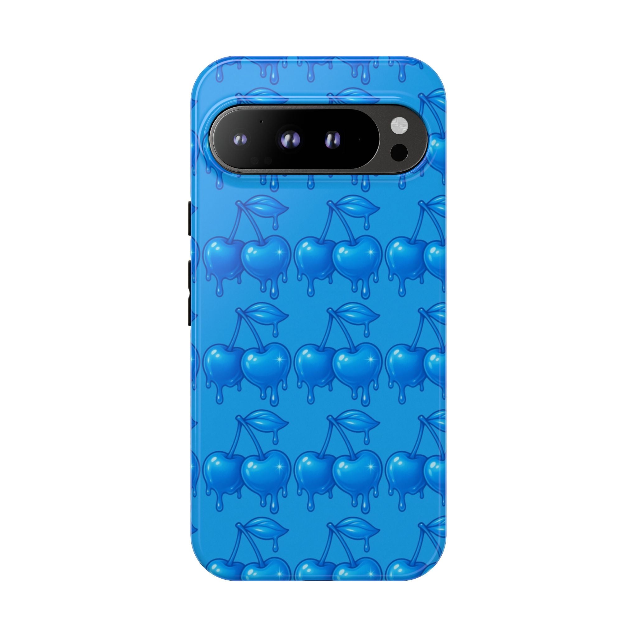 Blue Dripping Cherry Tough Phone Case