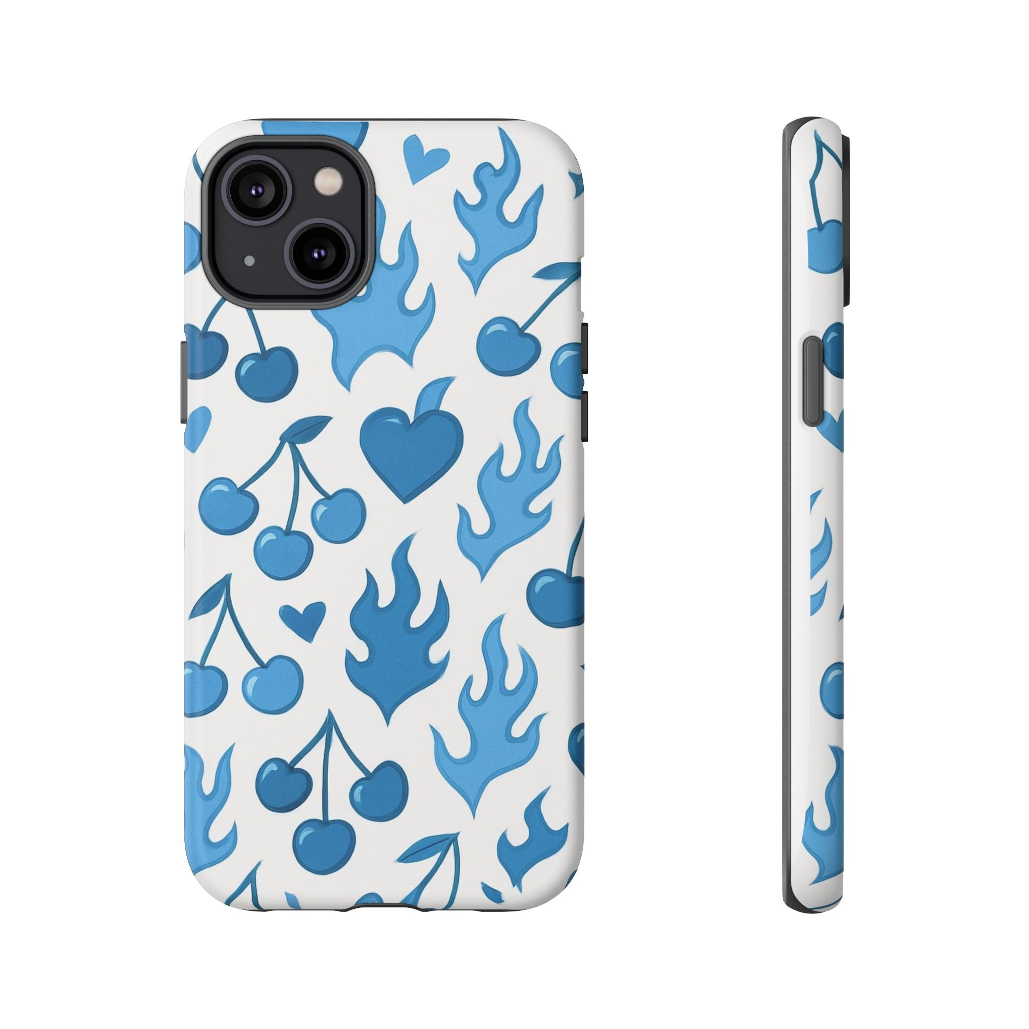 Blue Flaming Heart Phone Case