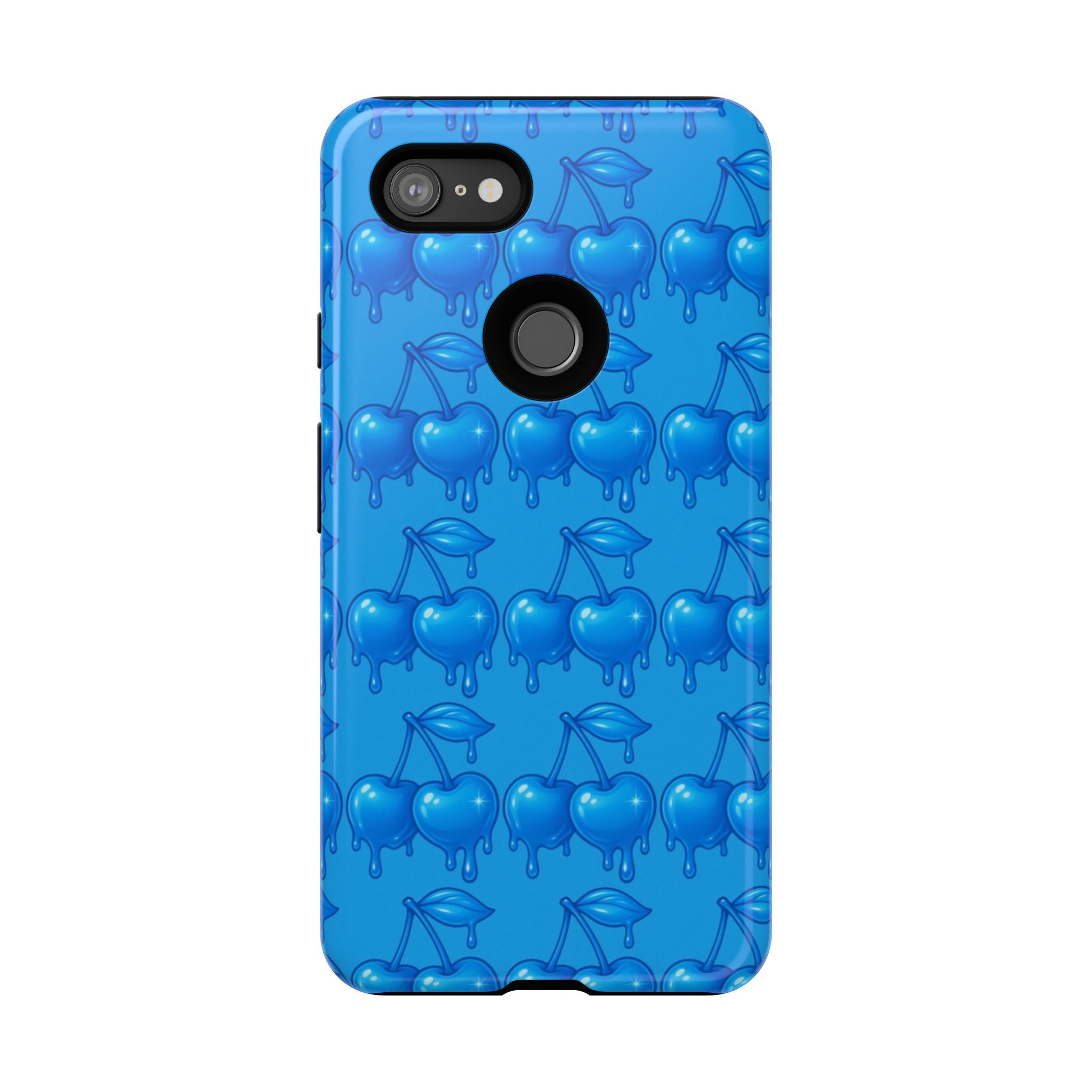 Blue Dripping Cherry Tough Phone Case