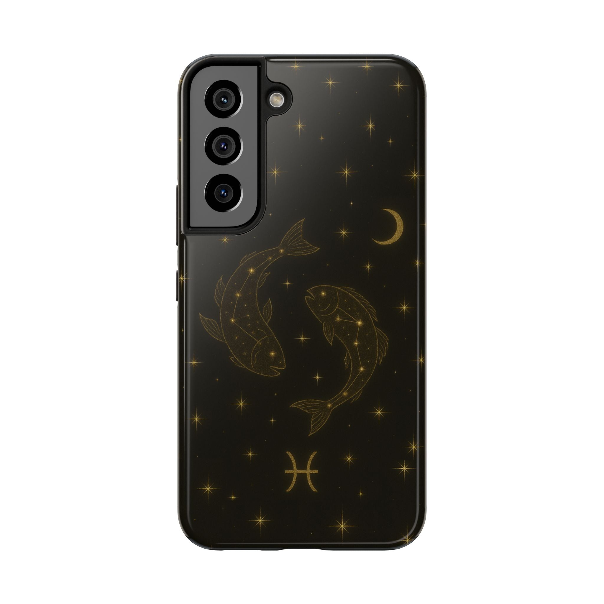 Pisces Zodiac Tough Phone Case — Gold Koi Constellation Design