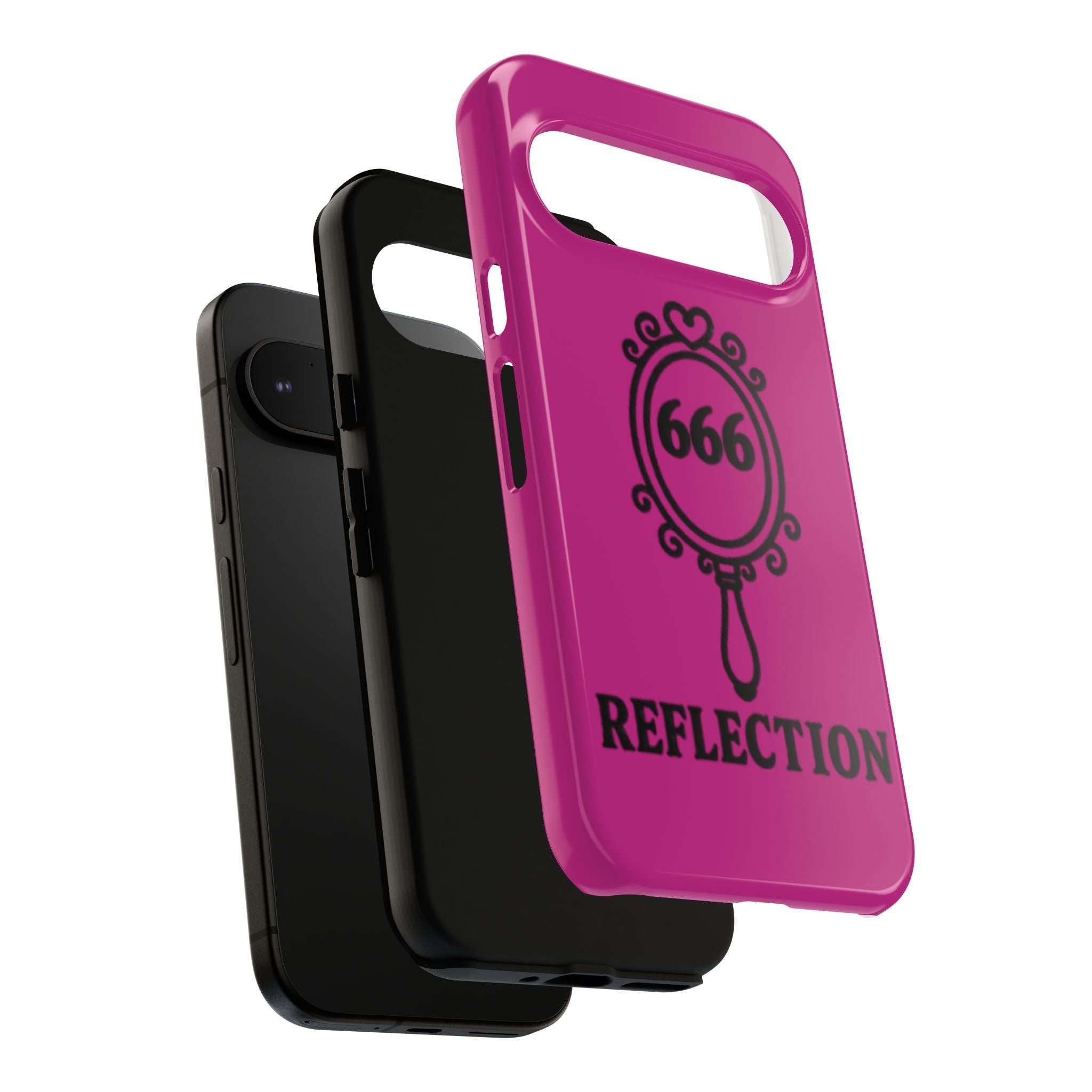 Black & Pink 666 Reflection Phone Case