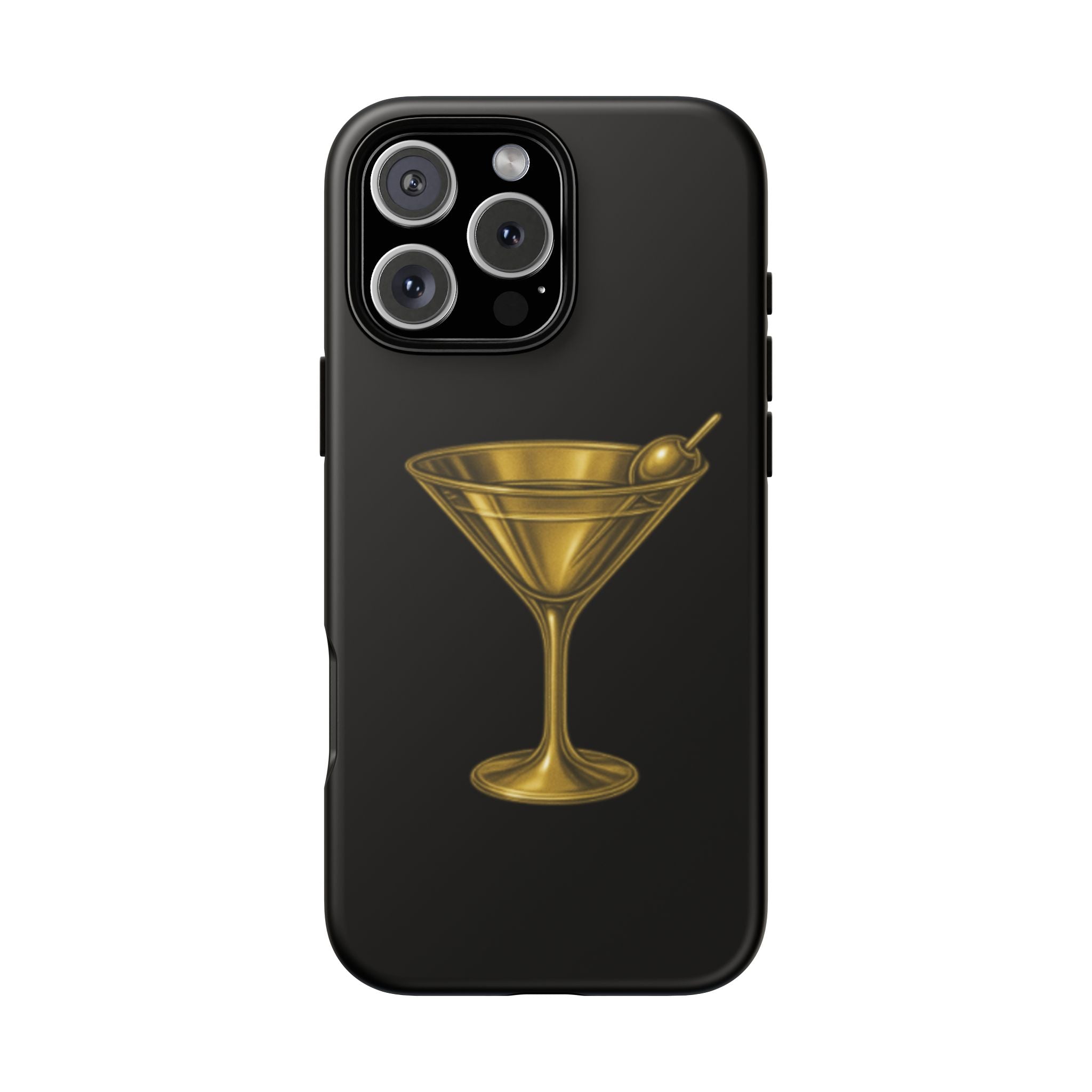 Gold Martini Tough Case Black