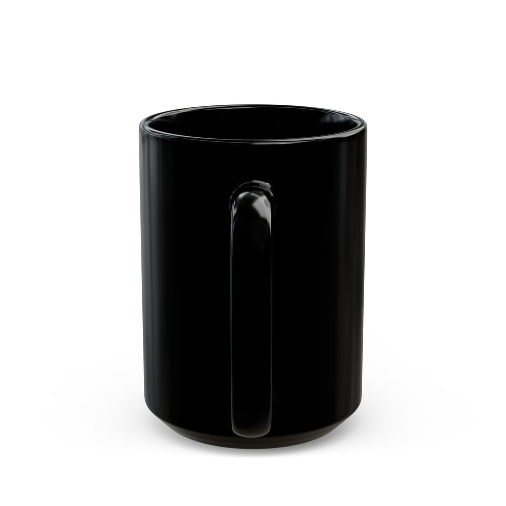 Pink Flaming Heart Black Mug — Gothic Romantic Coffee Cup (11oz & 15oz)