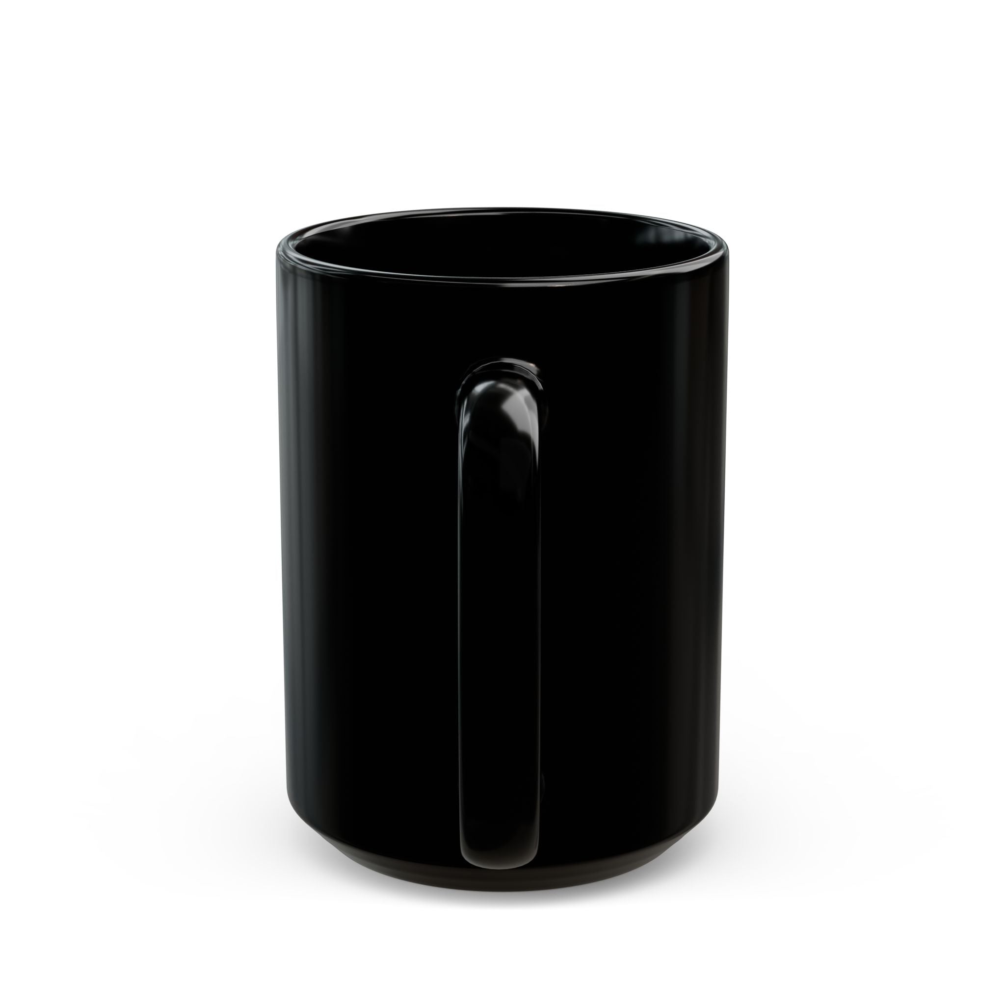 Pink Flaming Heart Black Mug — Gothic Romantic Coffee Cup (11oz & 15oz)