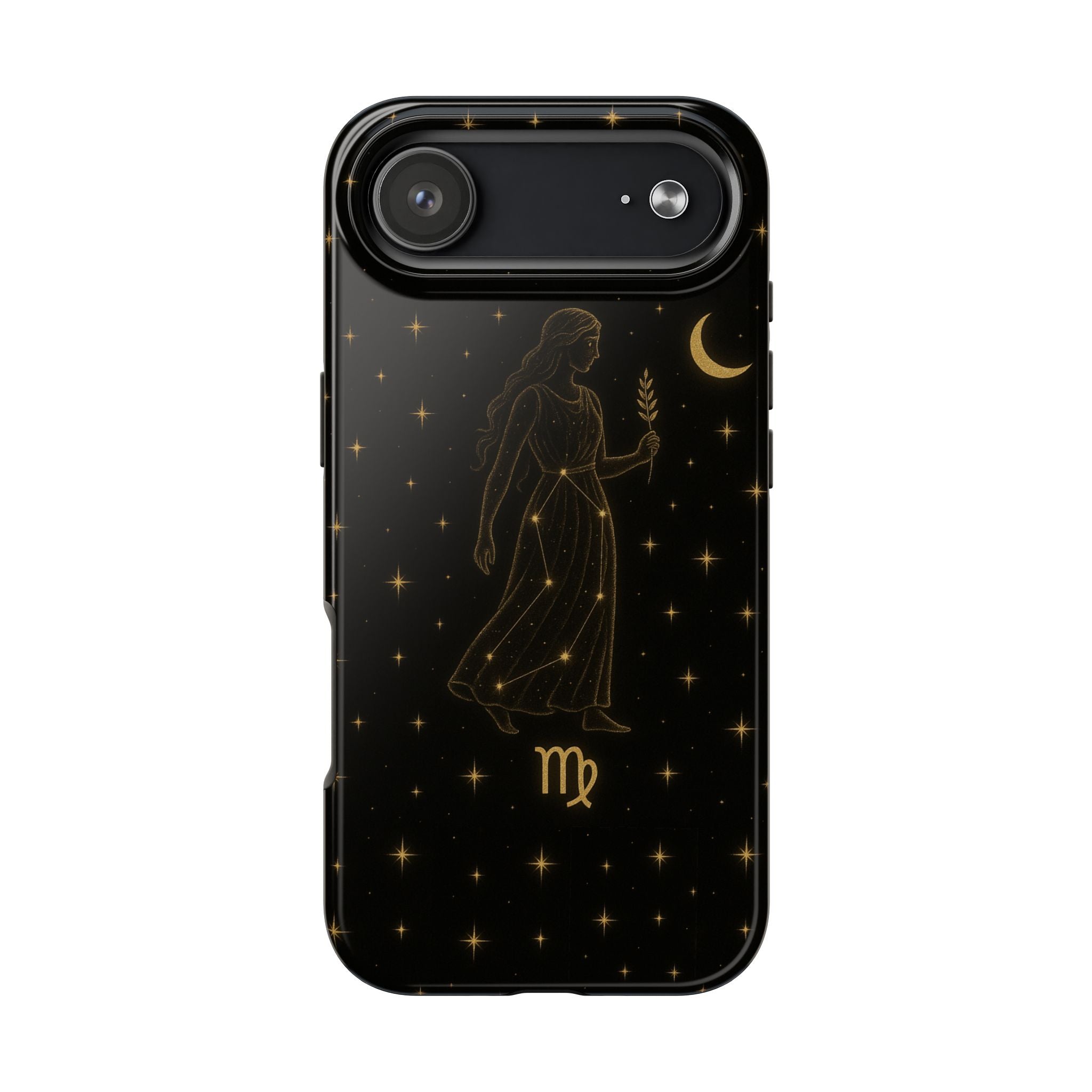 Virgo Tough Phone Case — Gold Constellation Zodiac Design