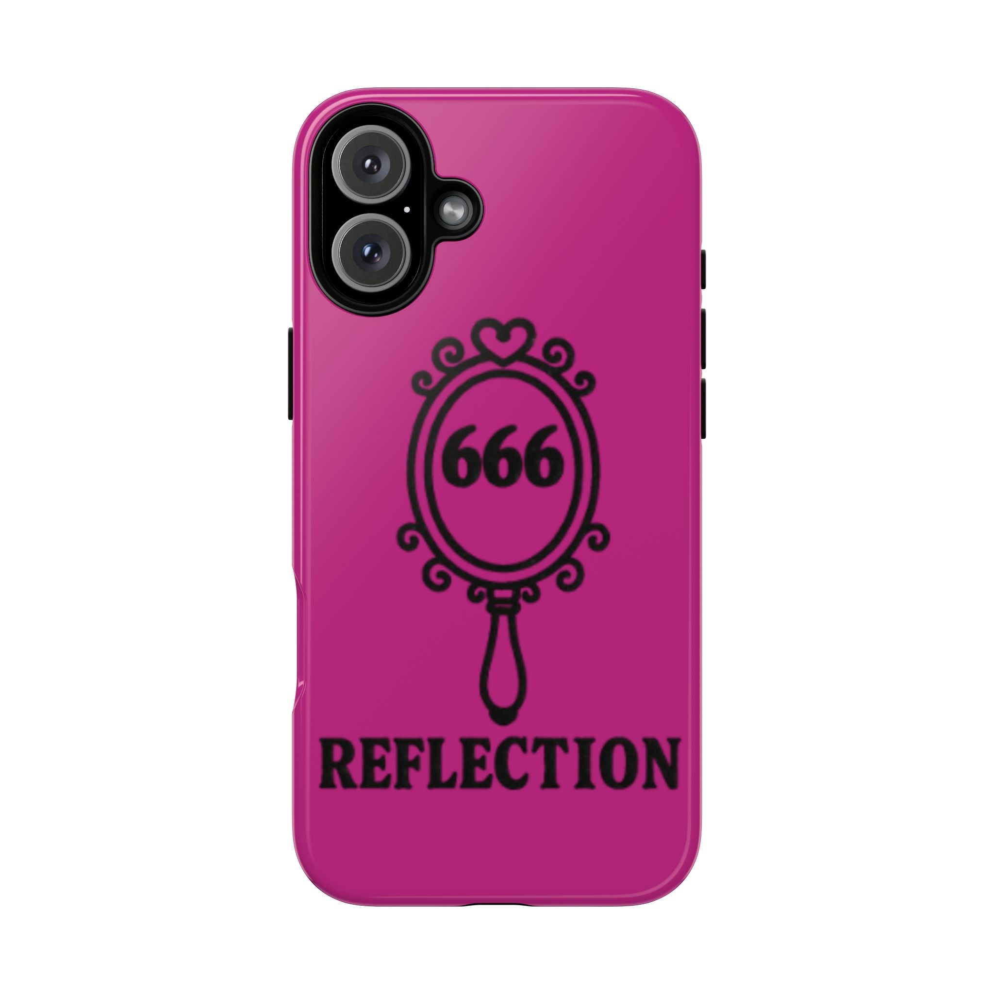Black & Pink 666 Reflection Phone Case