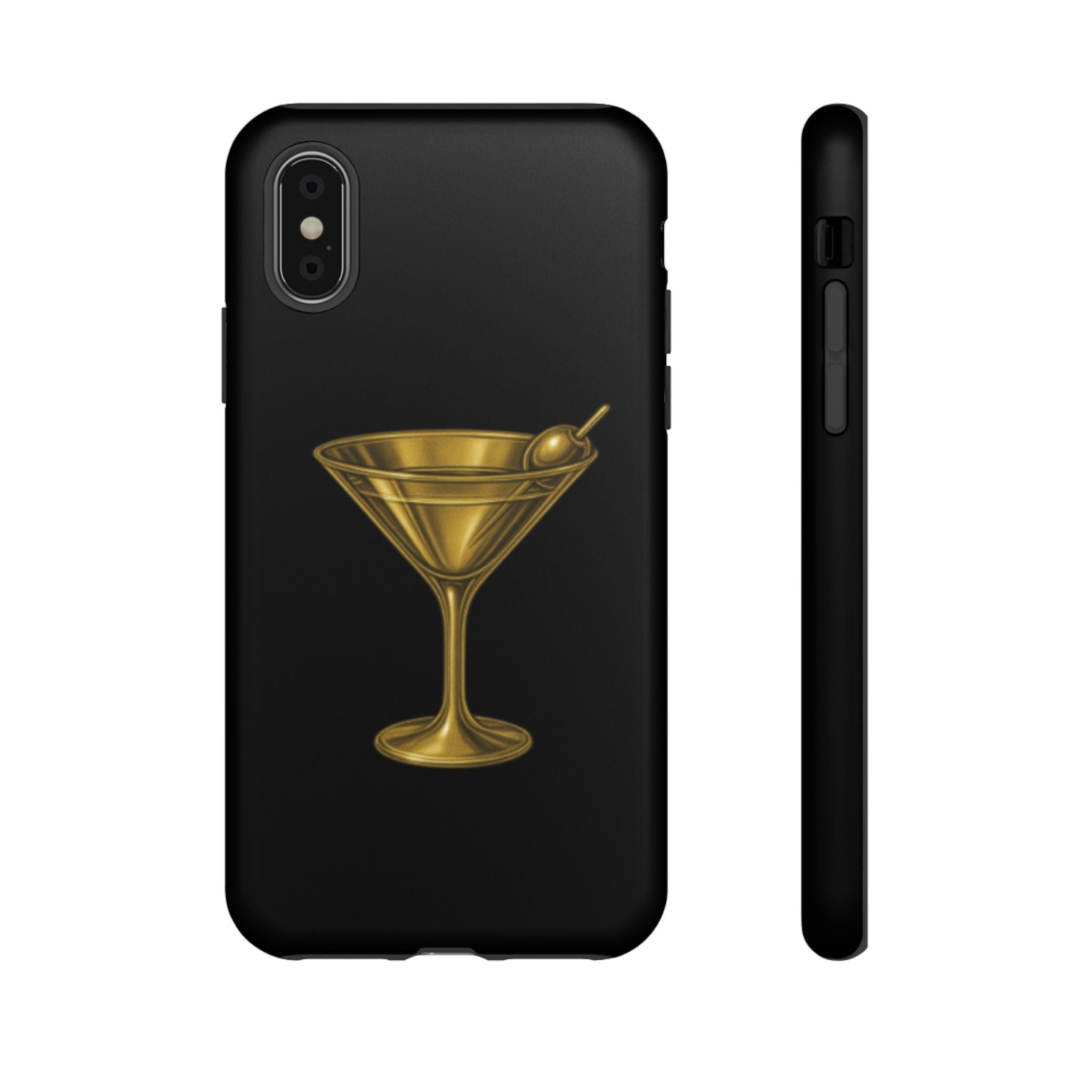 Gold Martini Tough Case Black