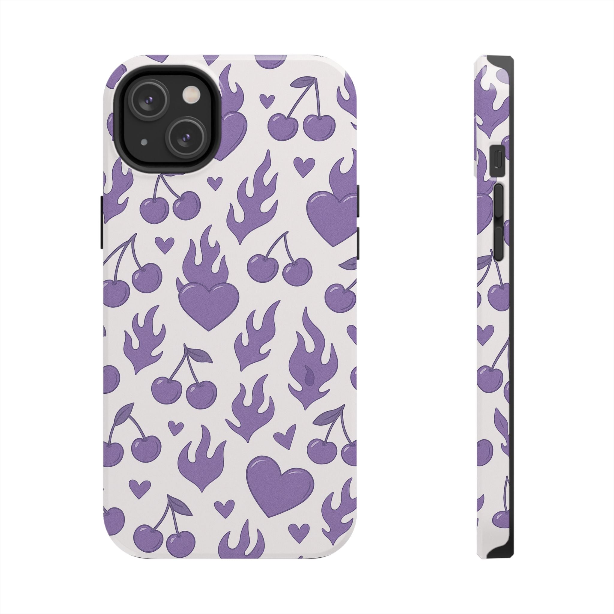 Purple Flaming Heart Phone Case
