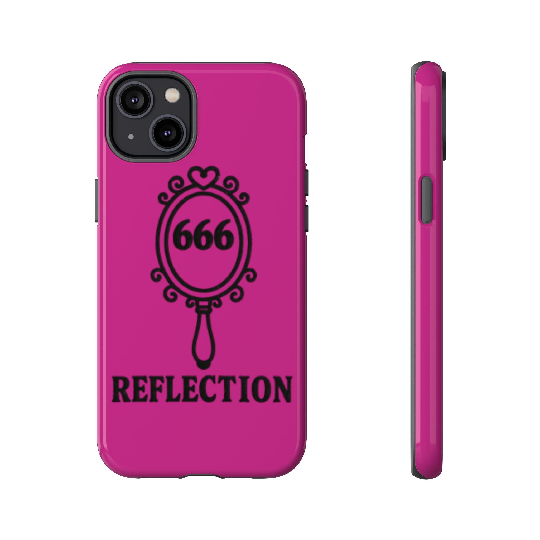 Black & Pink 666 Reflection Phone Case
