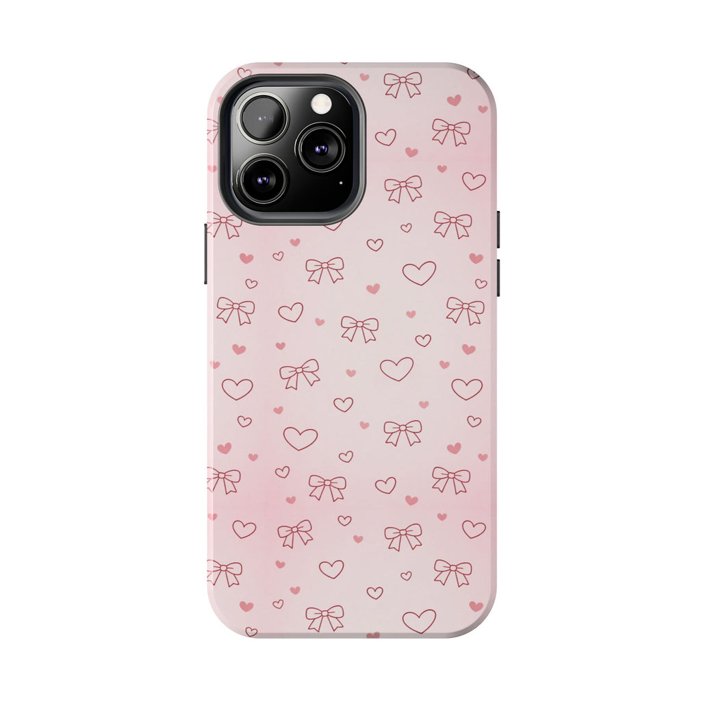 Pink Hearts & Bows Phone Case