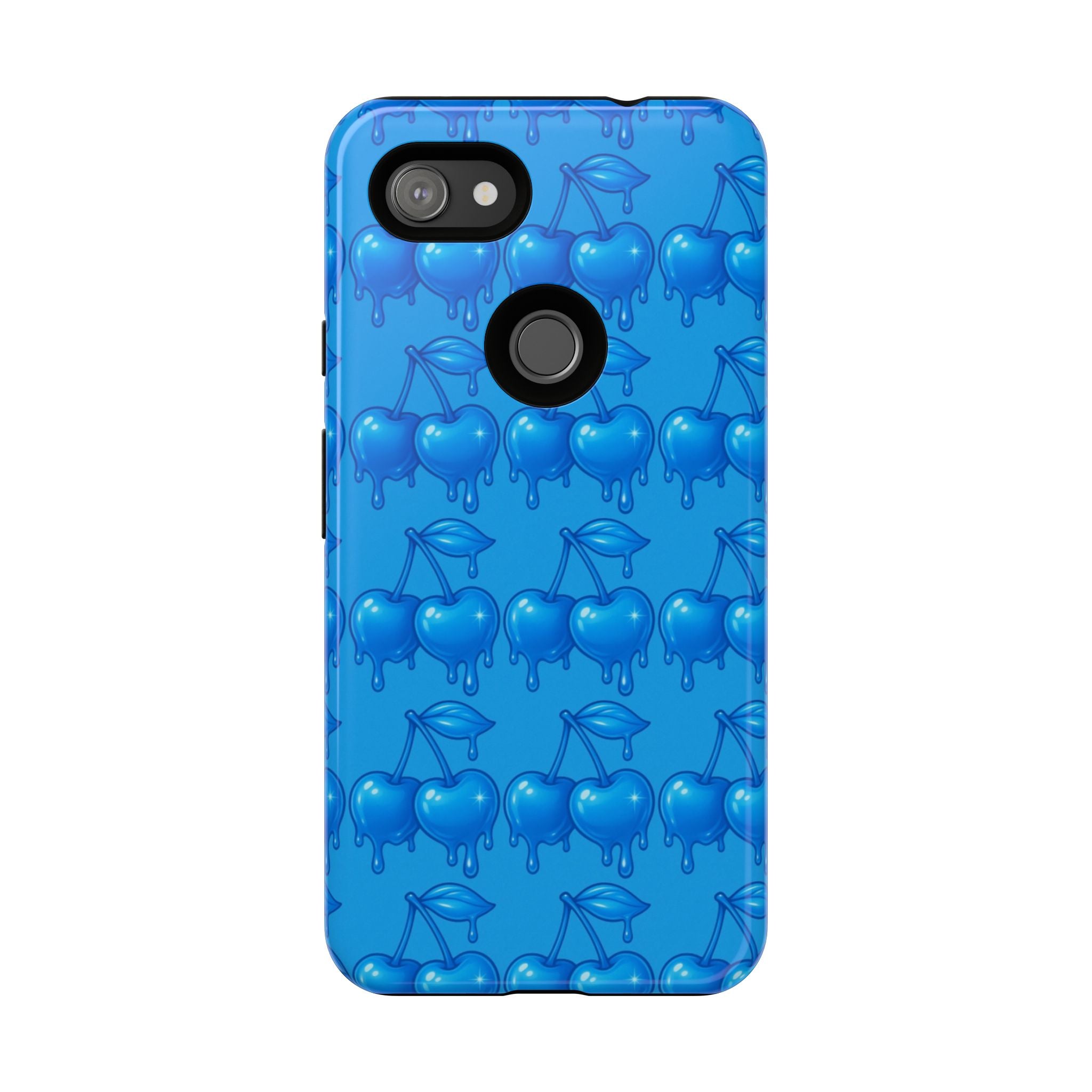 Blue Dripping Cherry Tough Phone Case