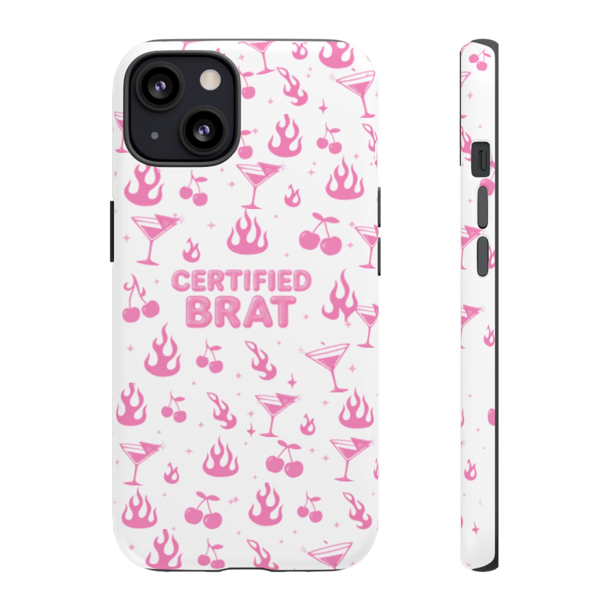 Certified Brat Pink Pattern Phone Case