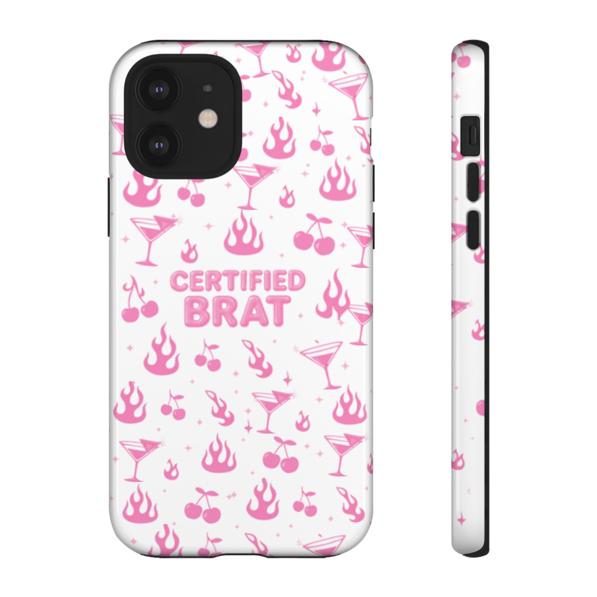 Certified Brat Pink Pattern Phone Case