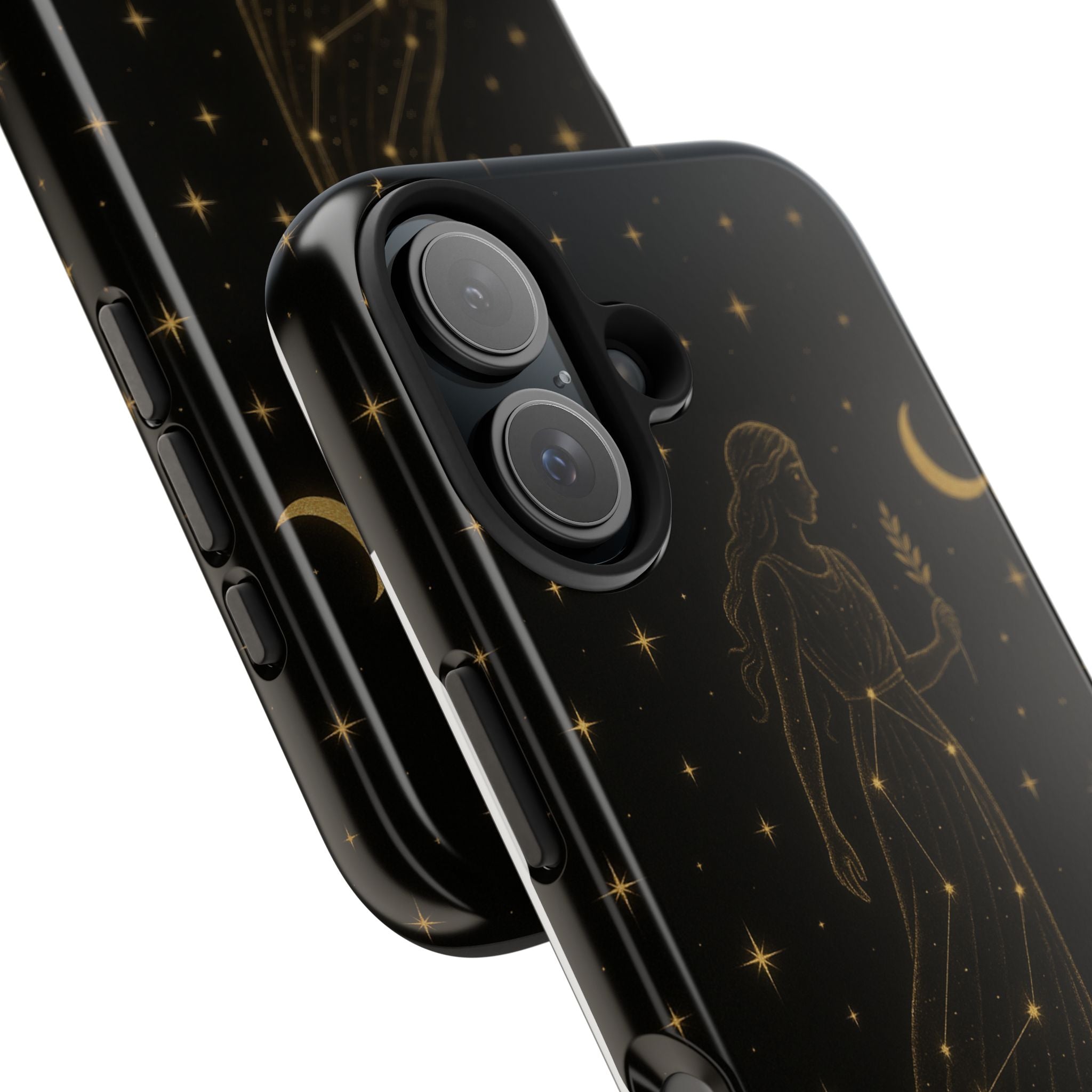 Virgo Tough Phone Case — Gold Constellation Zodiac Design