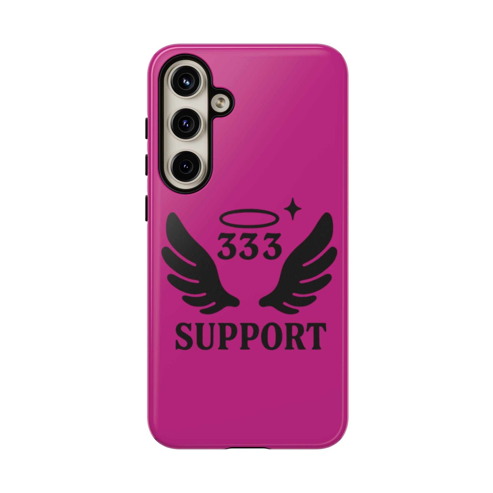 Black & Pink 333 Support Phone Case