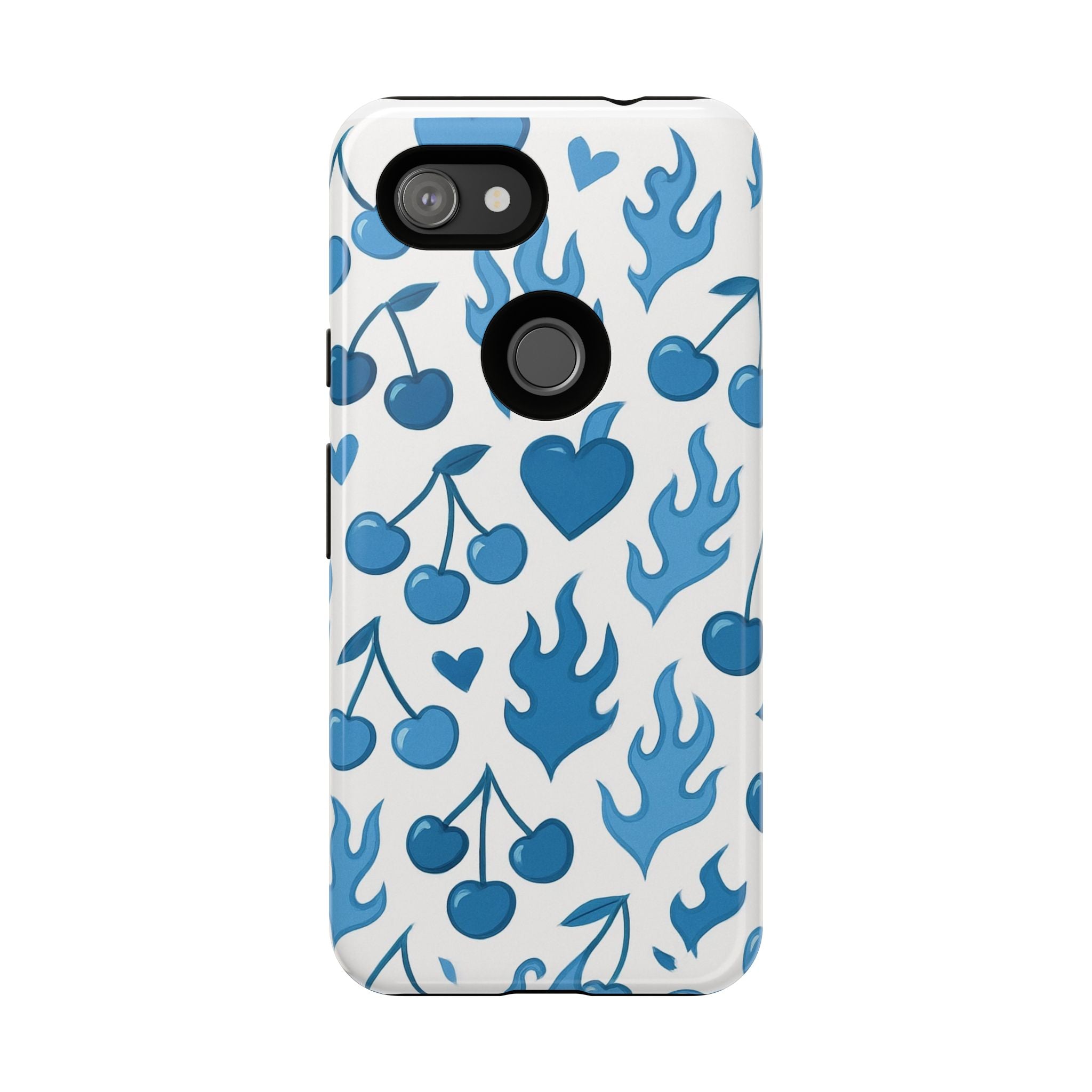 Blue Flaming Heart Phone Case